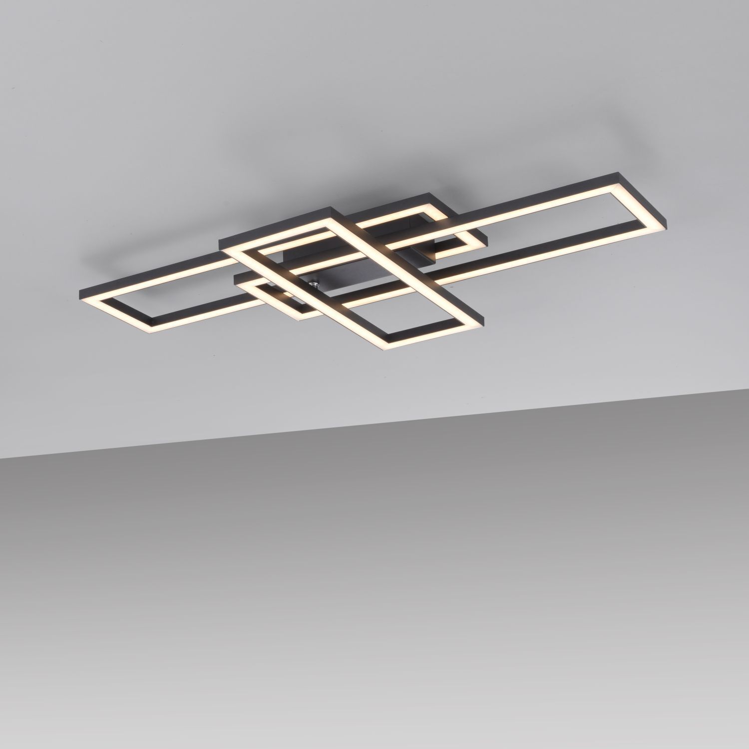 Plafonnier LED à intensité variable noir 19 W 3000 K orientable