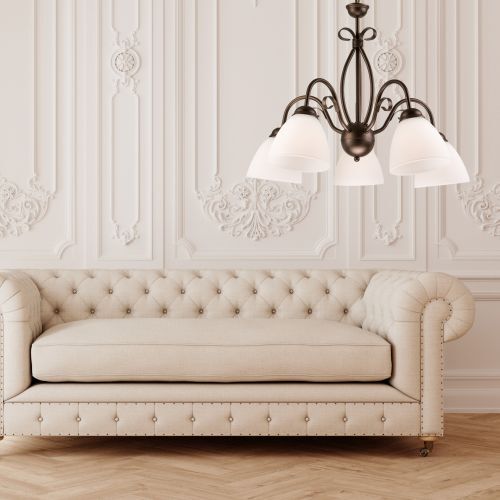 Couch, Mobiliar, Lampe, Wohnzimmer, Kronleuchter