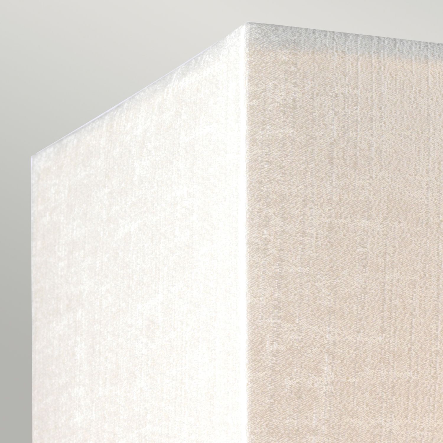 Wandleuchte Stoff Schirm Up Down Creme Chrom eckig Lampe, Dekoration für Zuhause, Leinen