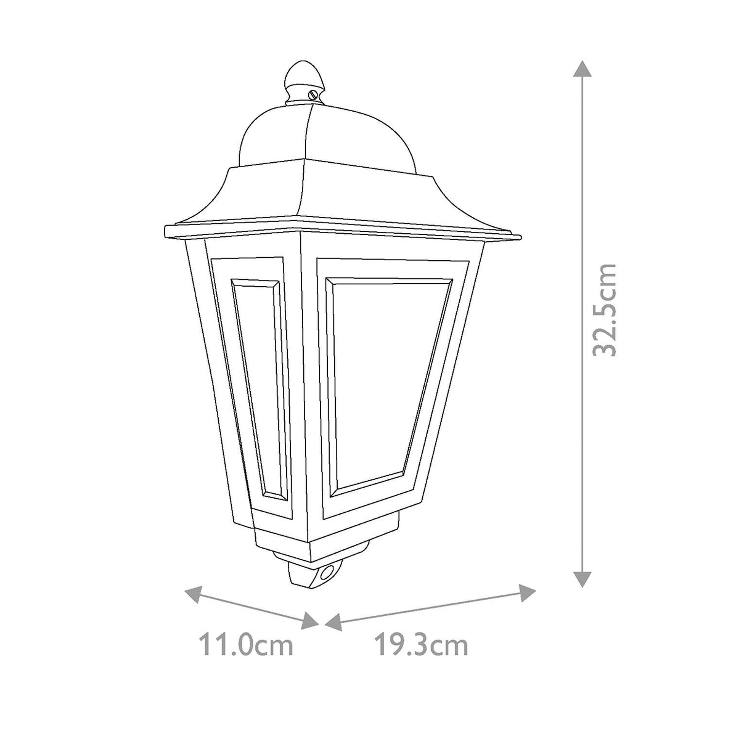 Außenleuchte Wand IP44 in Creme Rustikal E27 H: 32,5 cm Lampe, Laterne