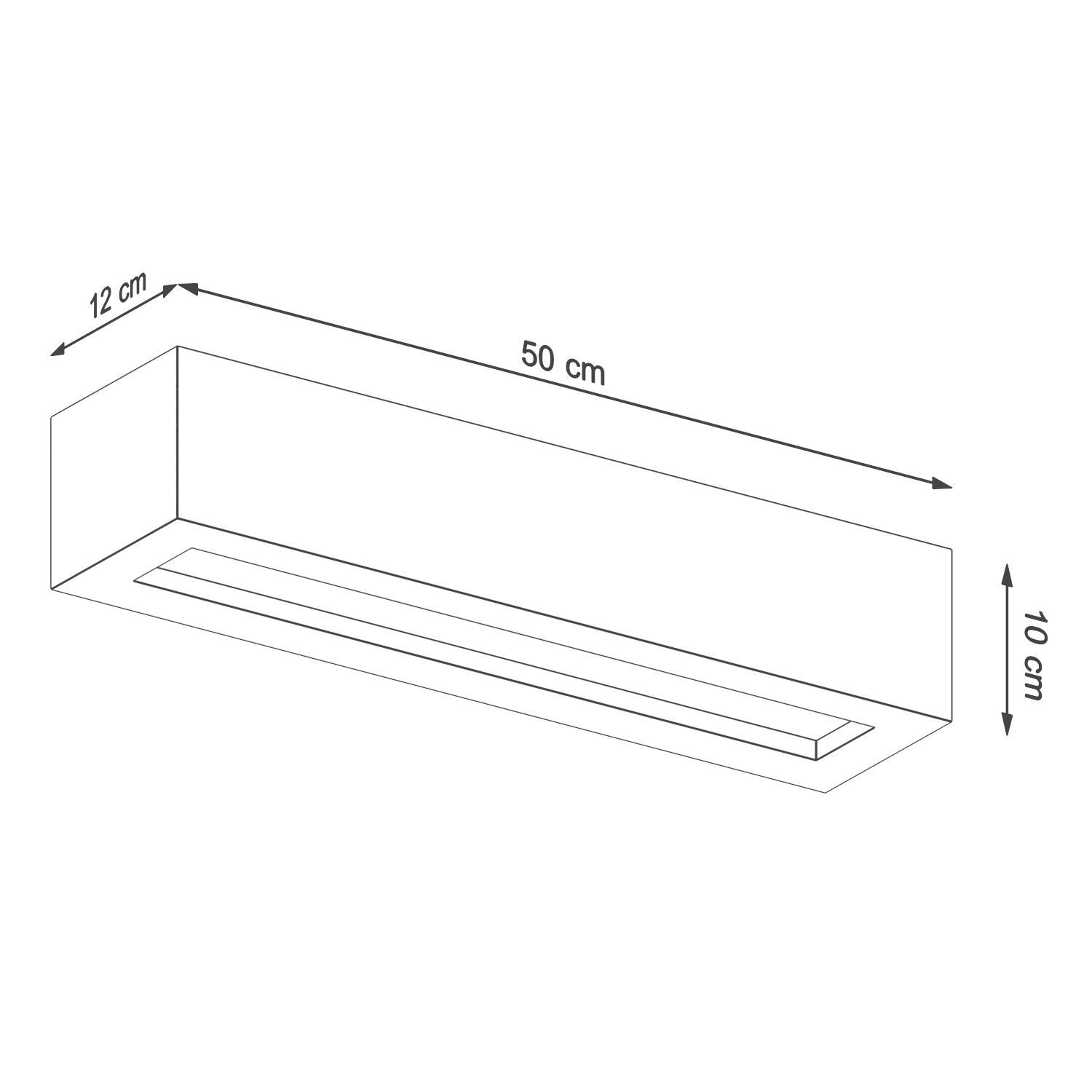 Applique cm Up Down 50 cm lumière indirecte 2x E27 béton