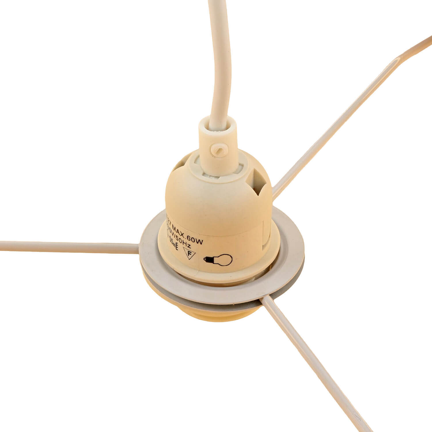 Hängeleuchte Schirm Creme Gold Retro rund Esstisch