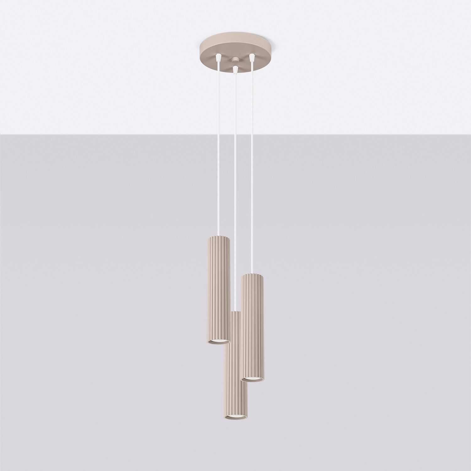 Hängelampe Aluminium Taupe GU10 B:19,5 cm 3-flammig