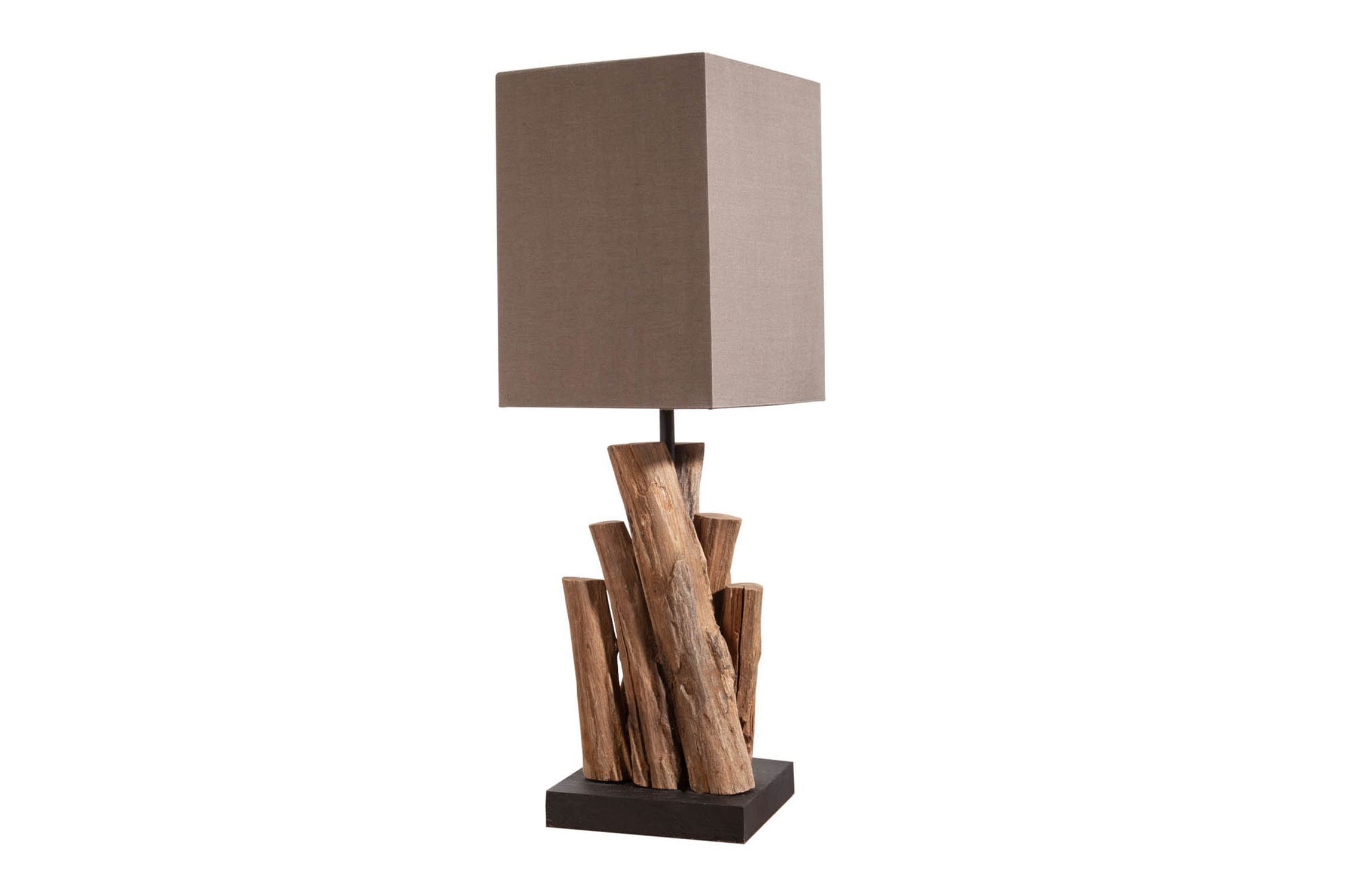 Tischlampe, Lampenständer, Holzstämme, Holzlampe, Lampfassung