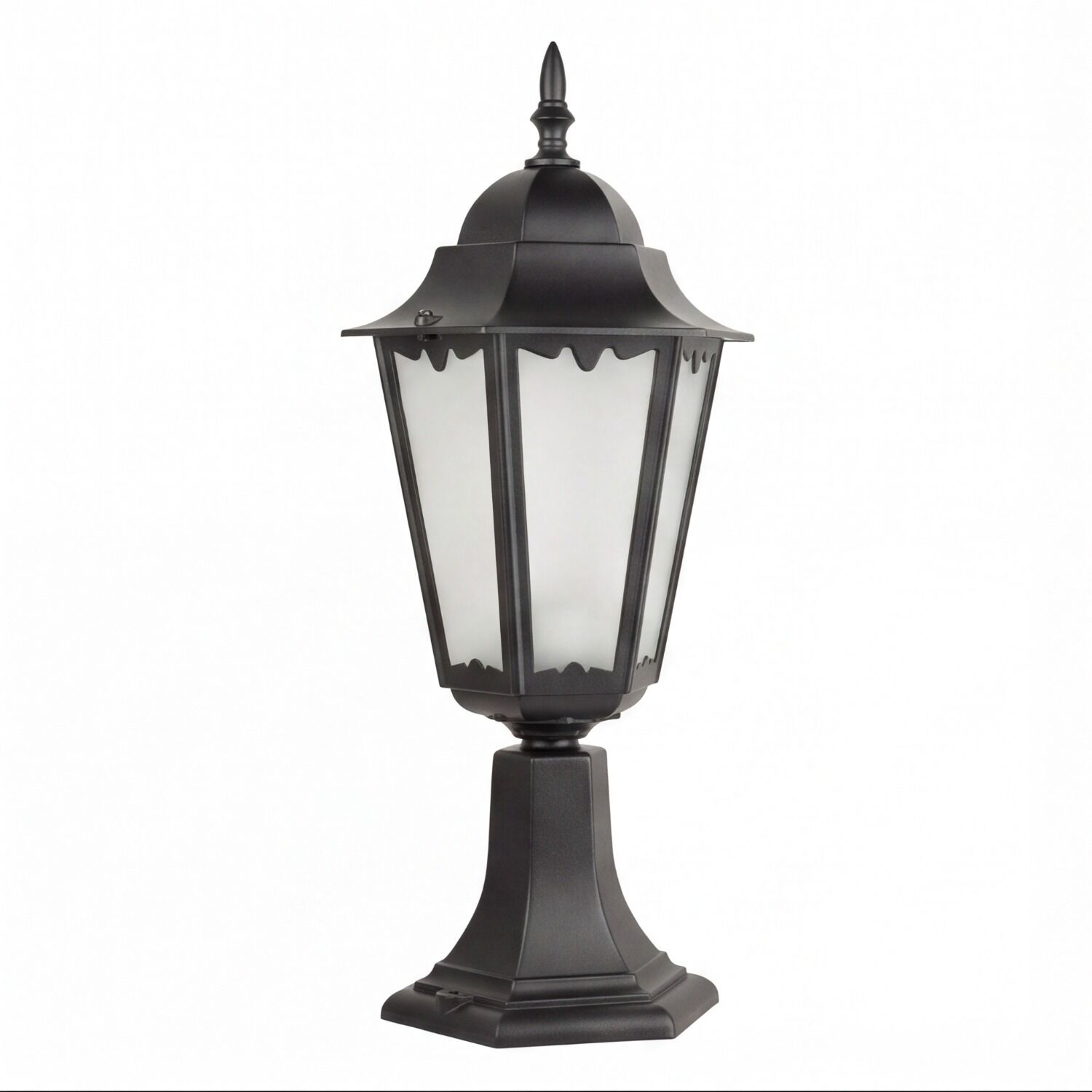 le51580-stehlampe-terrasse-garten-weg-aussen-metall-glas-klassisch-rustikal-e27-schwarz-02 Gartenlaterne, Laterne, Außenleuchte, Metall, Schwarz