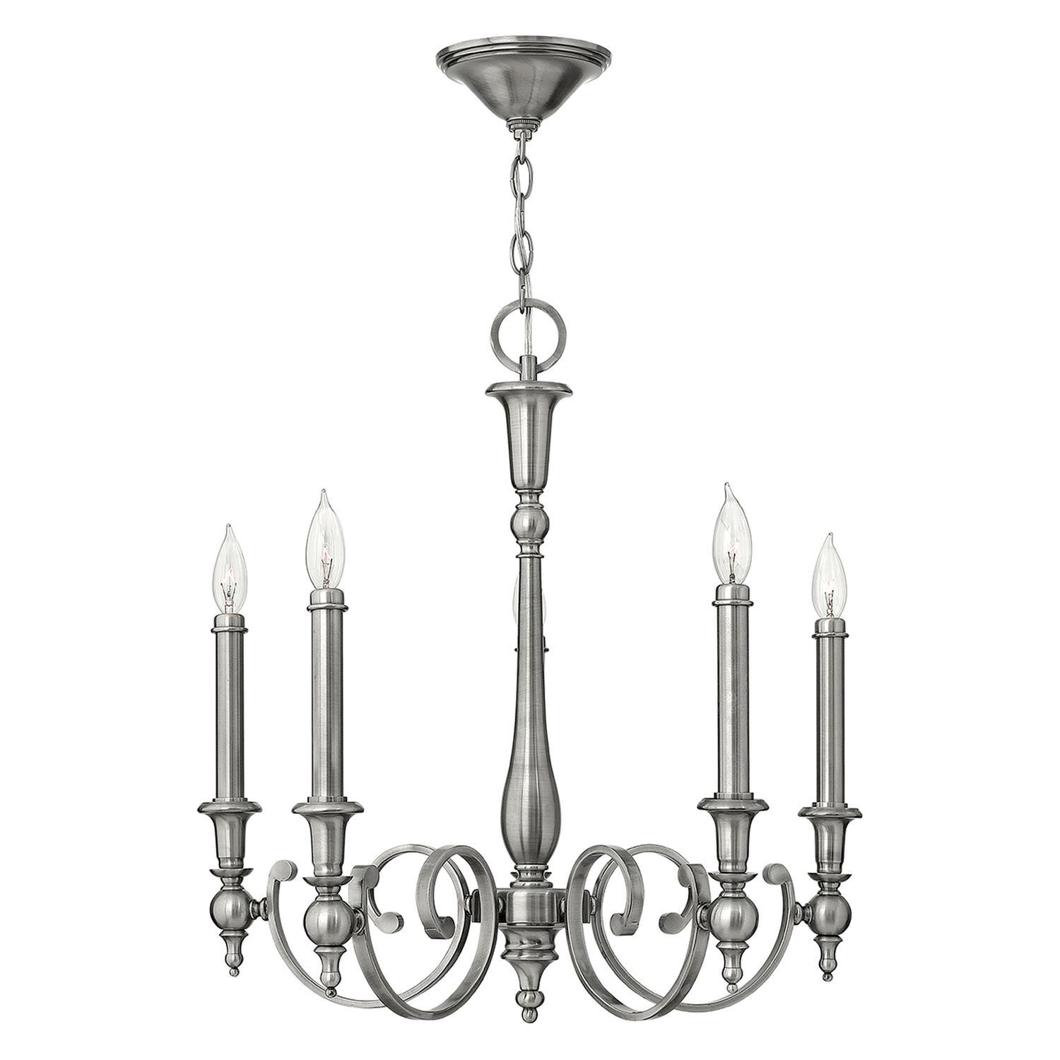 Lustre CANDELA 16 nickel 5xE14 raccourcissable Lampe