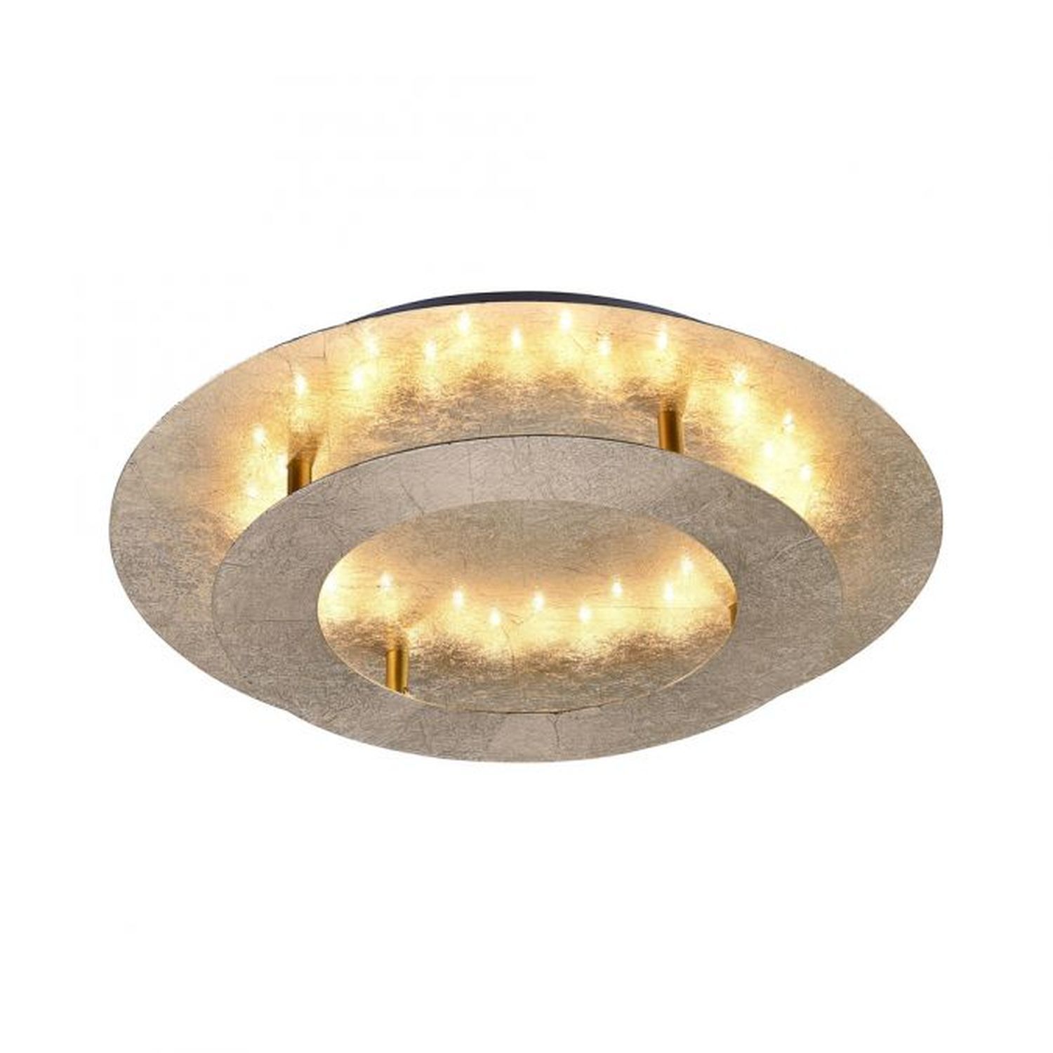 Plafonnier LED en feuille d'or métal 2270 lm Ø40 cm