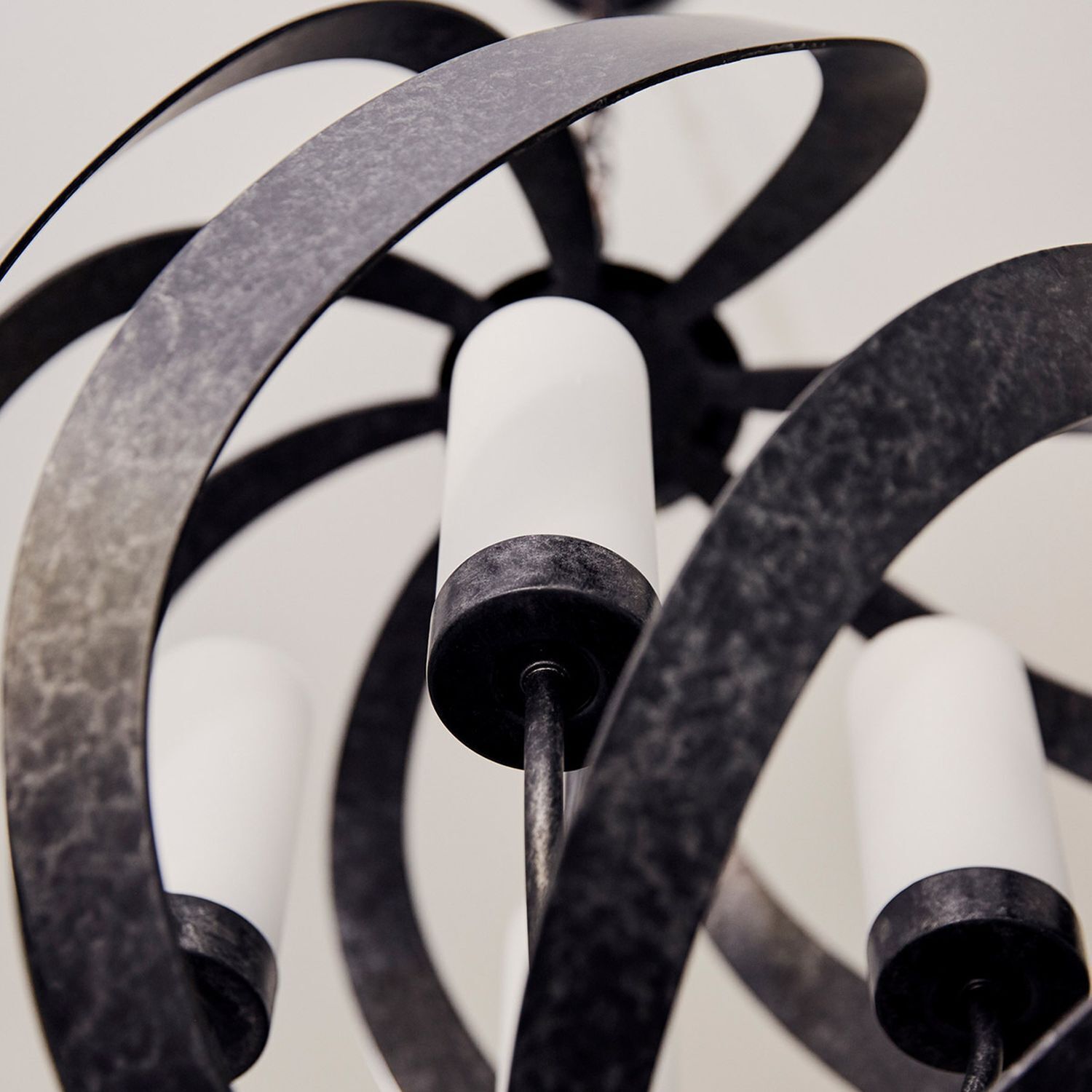 Hängelampe rund Ø50 cm 4x E14 Outdoor Terrasse Leuchter, Lampe