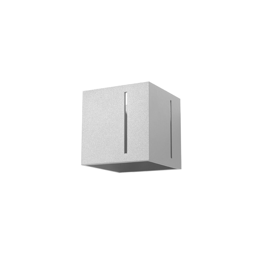 Graue Wandleuchte FUFIA Aluminium Up Down eckig Modern