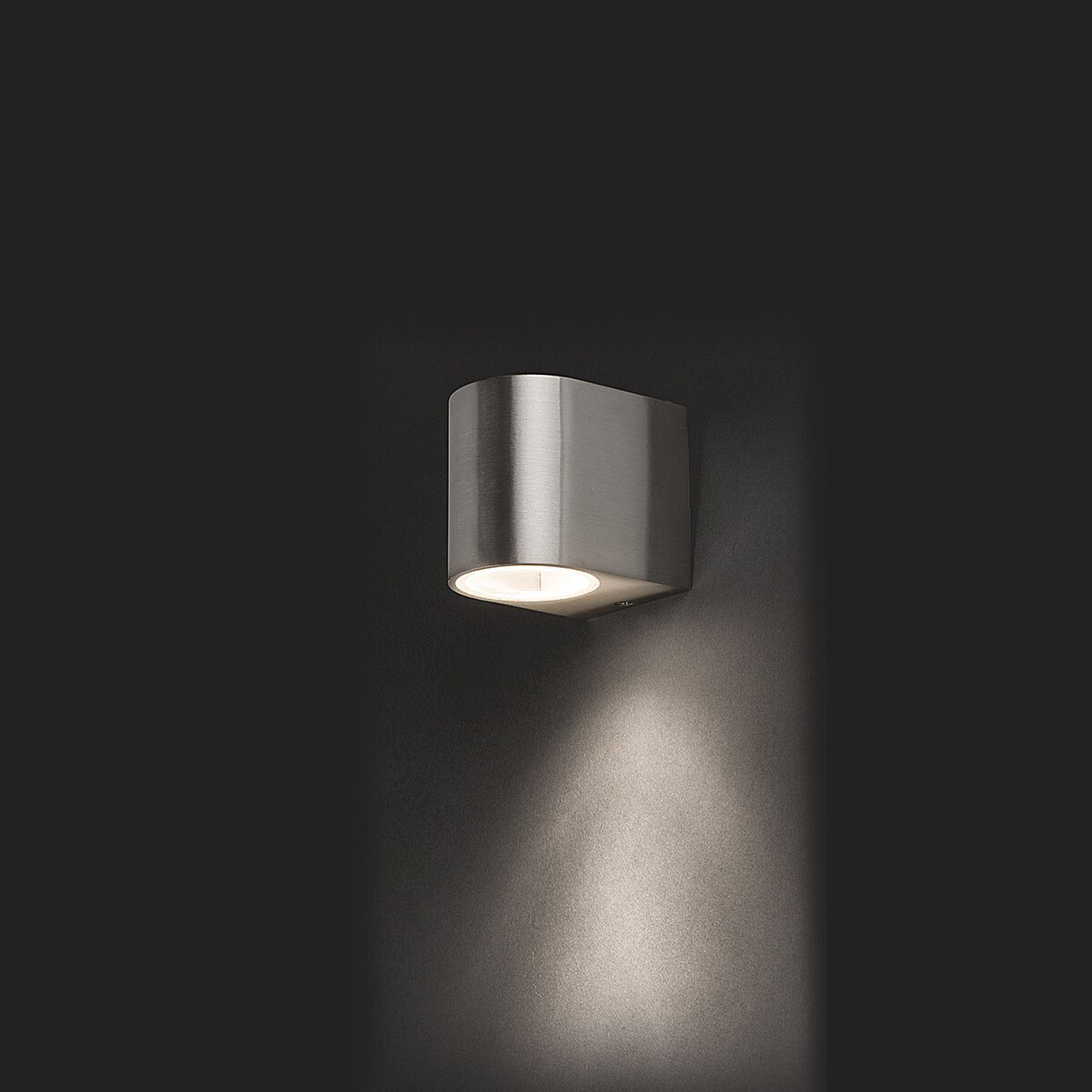 Wandleuchte, Wandlampe, Metall, Grau, LED-Lampe