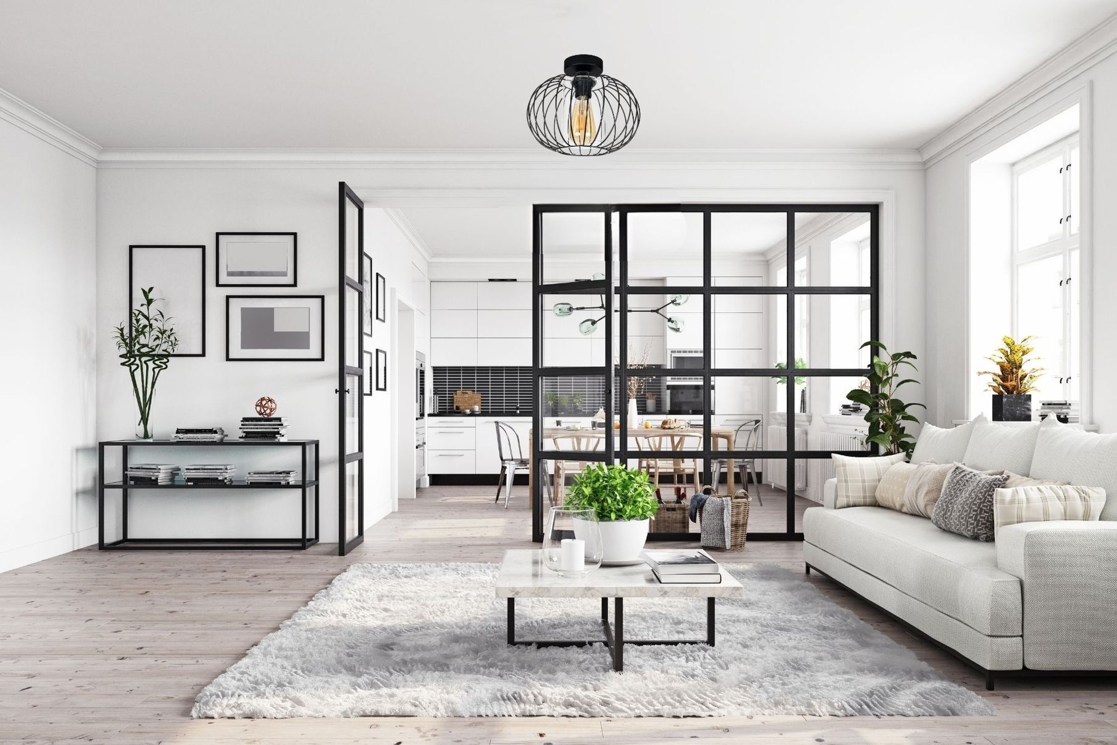 Lampe de plafonnier métal E27 ronde Ø25 cm noir rétro design Dekoration für Zuhause, Wohnzimmer, Innenarchitektur, Tabelle, Stuhl