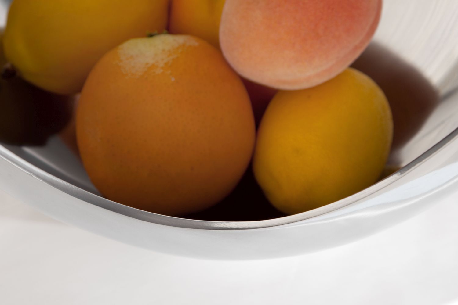 Obstschale Aluminium 35 cm in Silber Essen, Obst, Produzieren, Ei, Aprikose