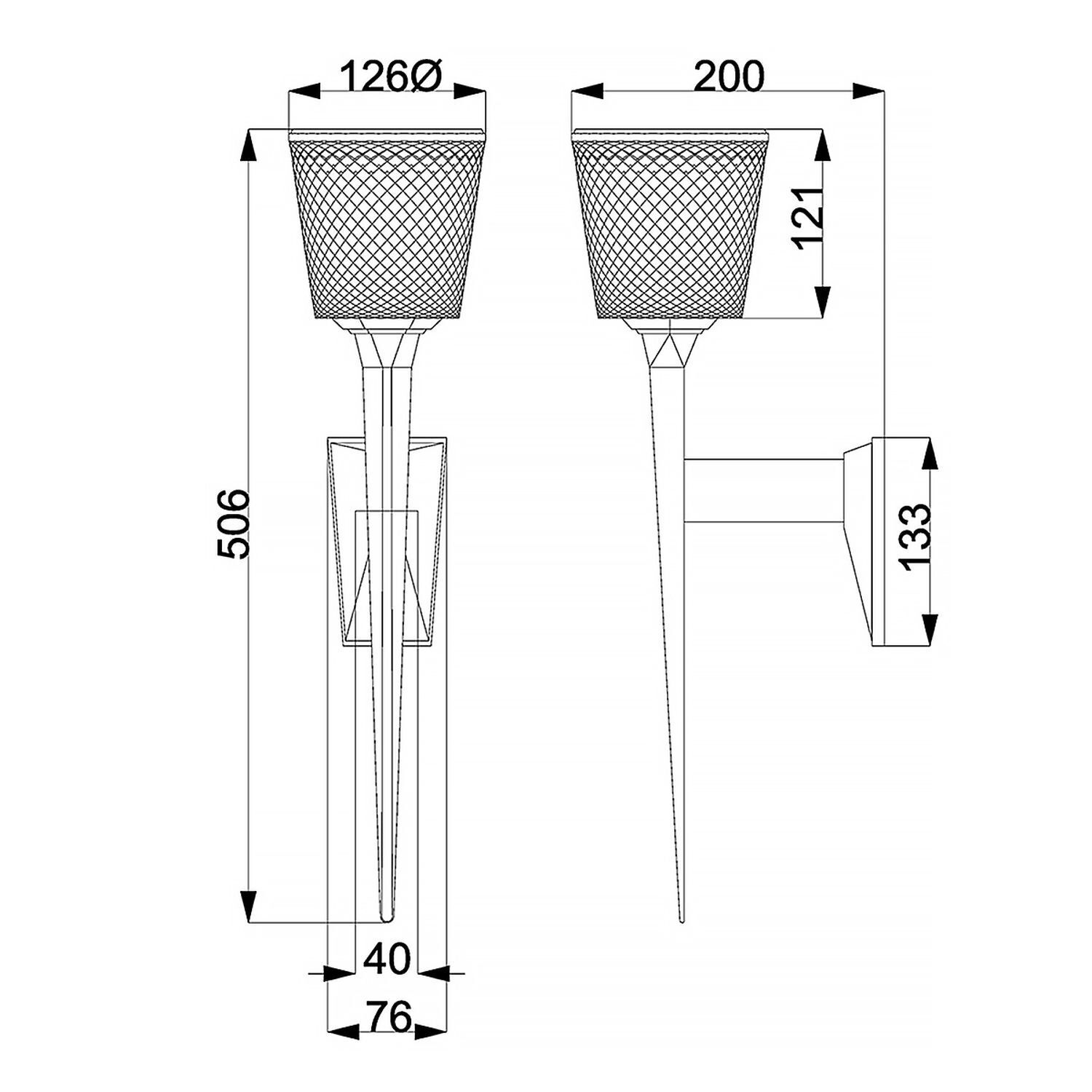 Wandleuchte Bad LED G9 IP44 50,6 cm hoch Messing Glas 3000 K