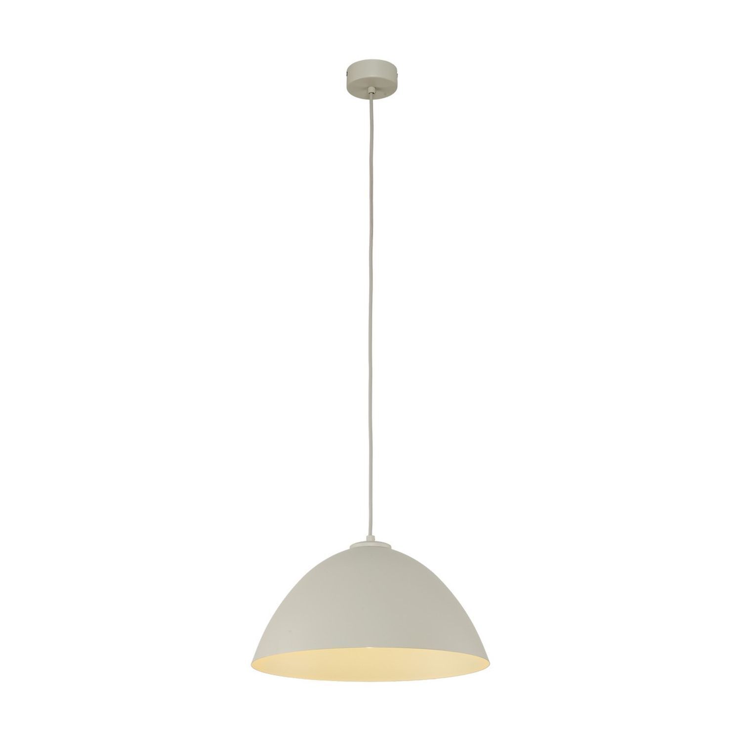 Pendelleuchte Metall Beige Ø 34 cm rund Höhe verstellbar E27 Lampe, Leuchte