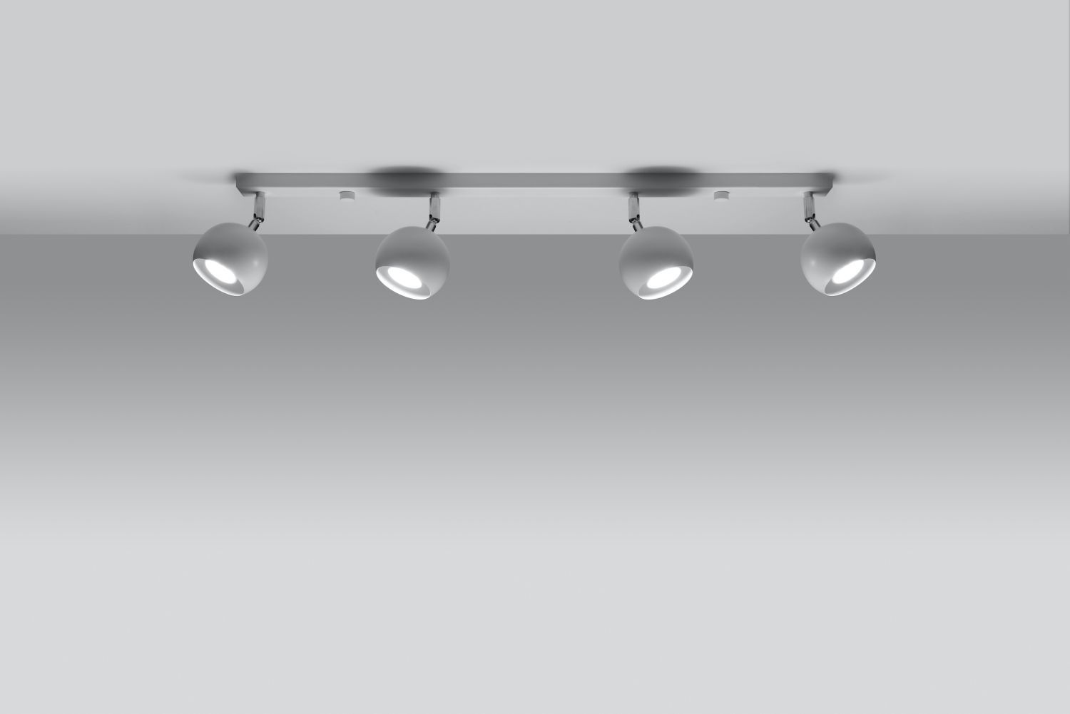 Spot de plafond blanc 80 cm de long rétro FAVONIA structure