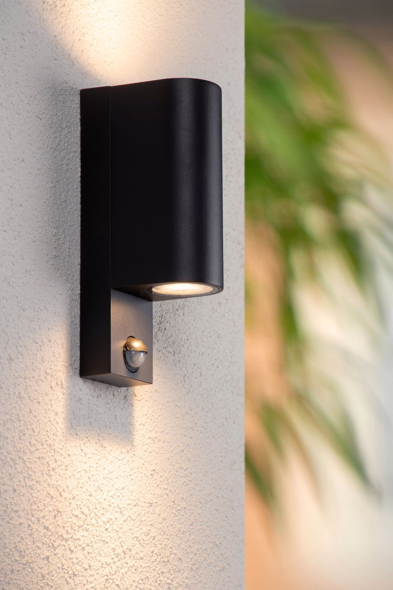 Wandleuchte Up Down Sensor Aluminium H:23 cm IP65 GU10