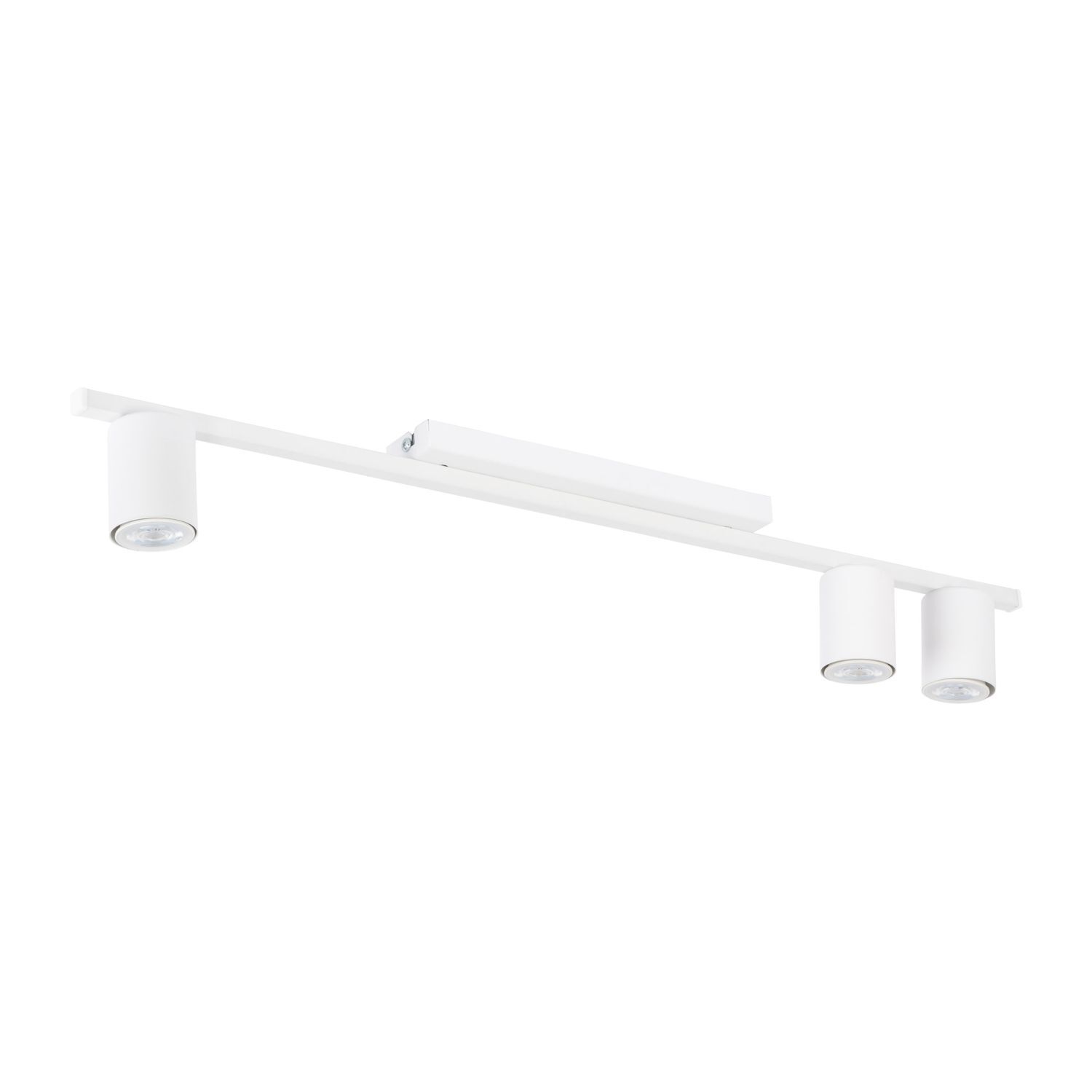 Plafonnier Blanc Moderne long 80 cm plat 3-flamme