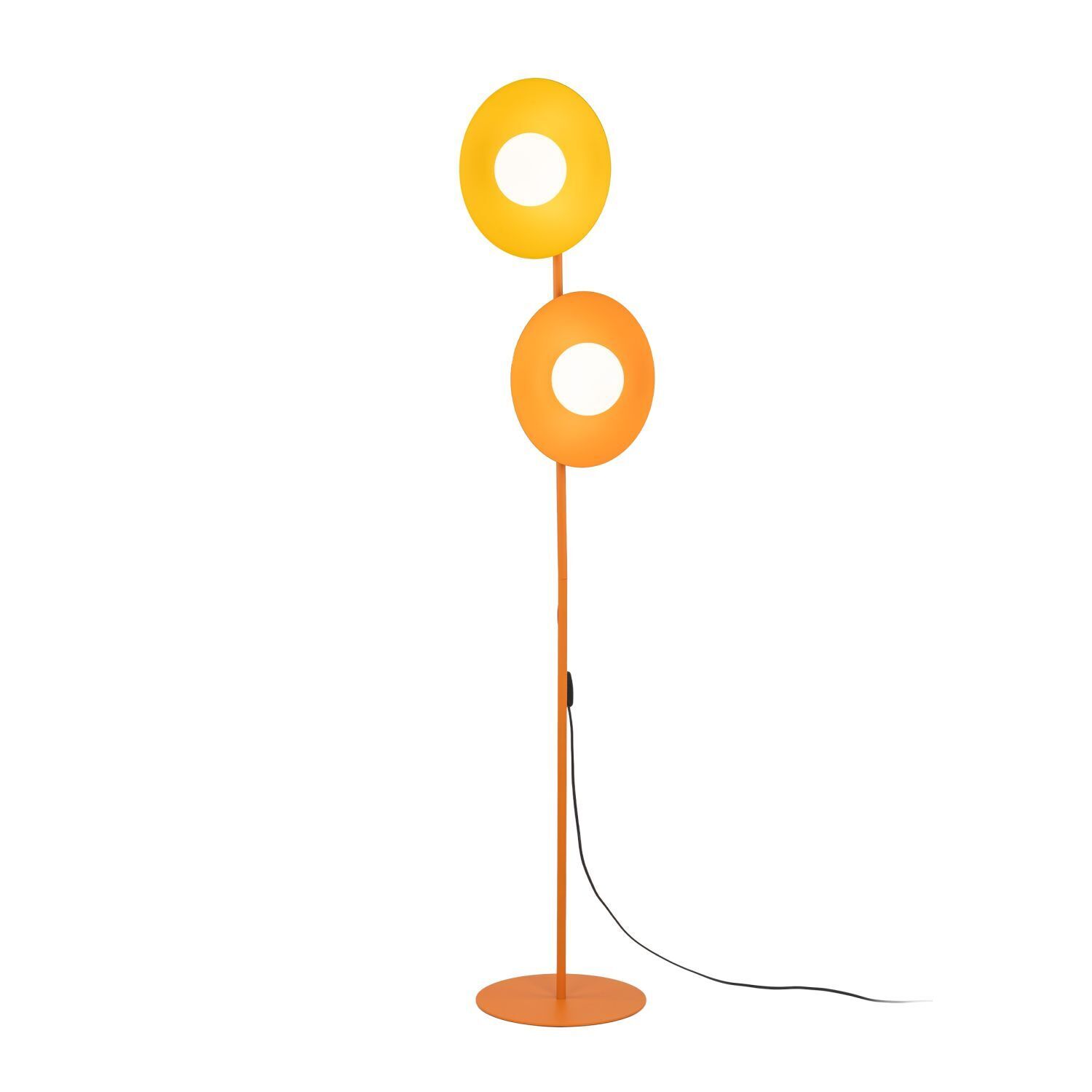 Stehlampe, Lampen, Orange, Ringschirm, Kabel