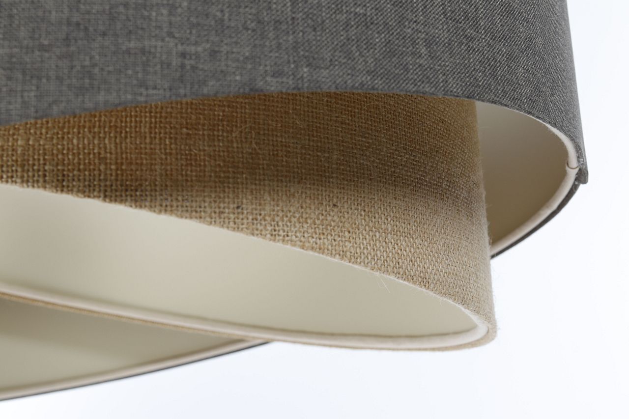 Suspension réglable Marron Beige E27 ronde Ø 45 cm Moderne