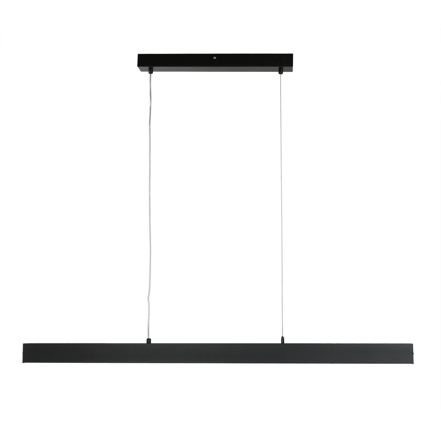 LED Hängelampe Schwarz Metall dimmbar L: 100 cm Modern Pendelleuchte, schwarzer Balken, Aufhängelampe, Kabelabhängung, minimalistisches Design