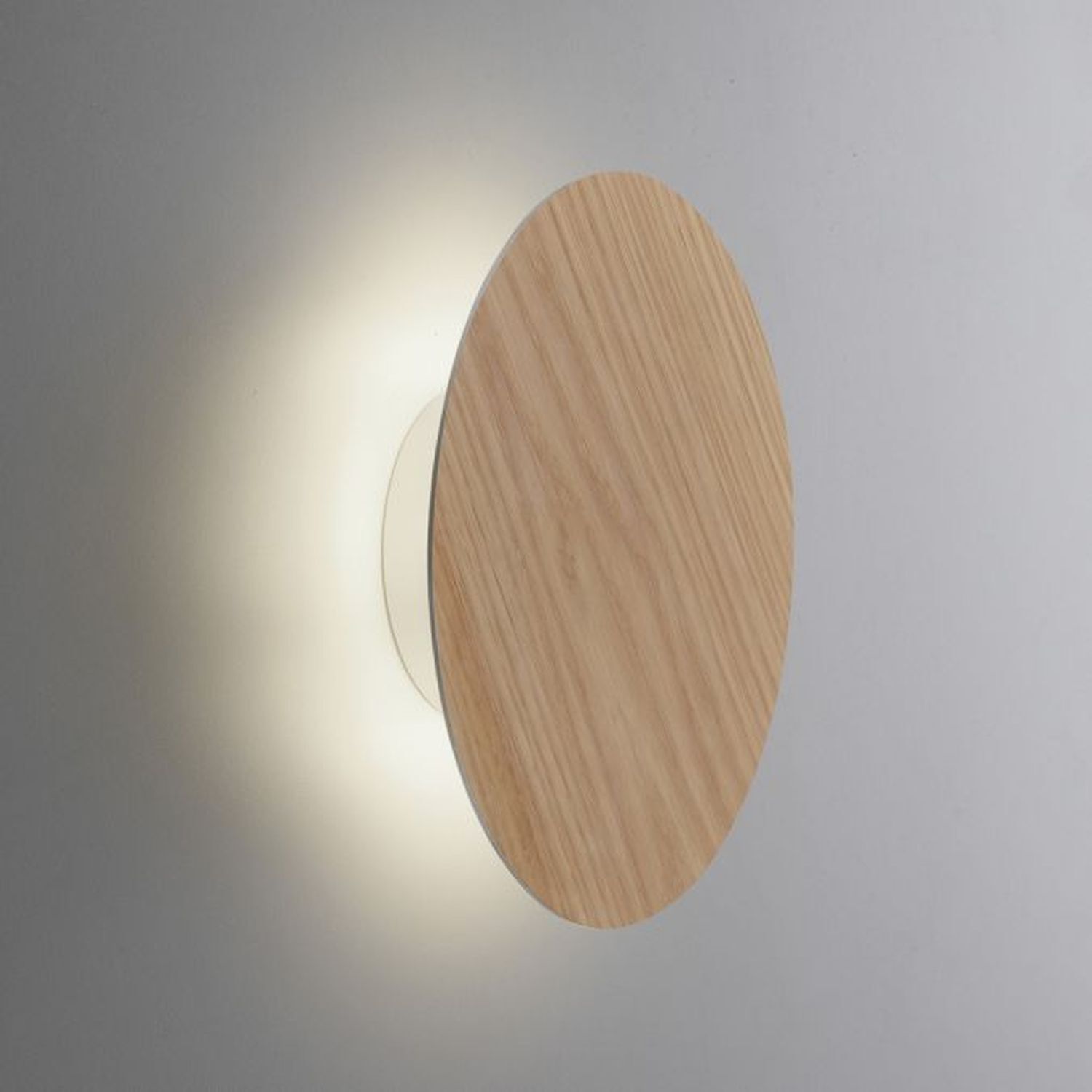 Dimmbare LED Akku Wandlampe Fernbedienung Eichenholz Holz