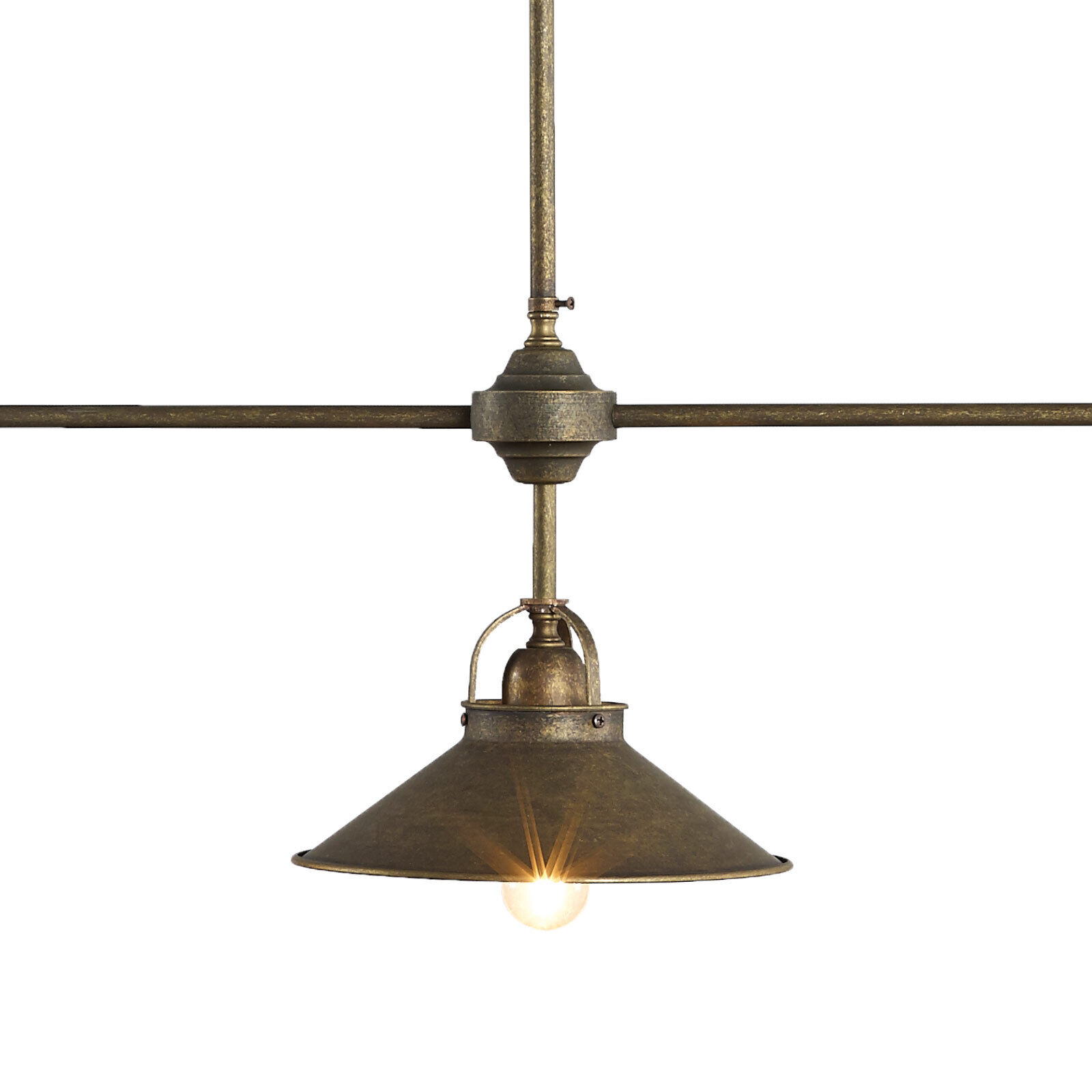 Plafonnier réglable en laiton L : 115 cm en bronze antique Leuchte, Deckenventilator, Gerät, Elektrisches Gerät, Lampe