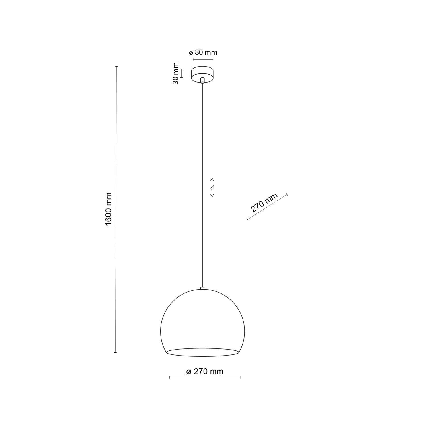 Lampe à suspendre Métal Beige Boule Abat-jour rond Ø 27 cm E27 Diagramm, Handlung