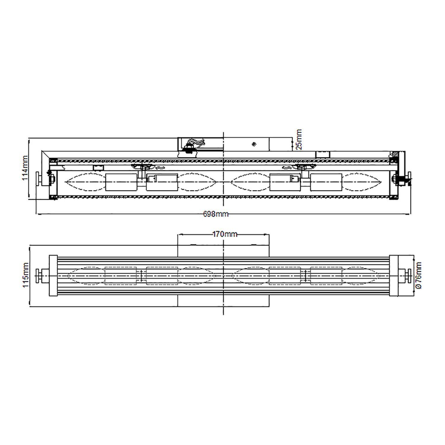 Lichtleiste, LED-Leiste, Lichtstrahl, Dimmbare Leuchte, Schlanke Bauform