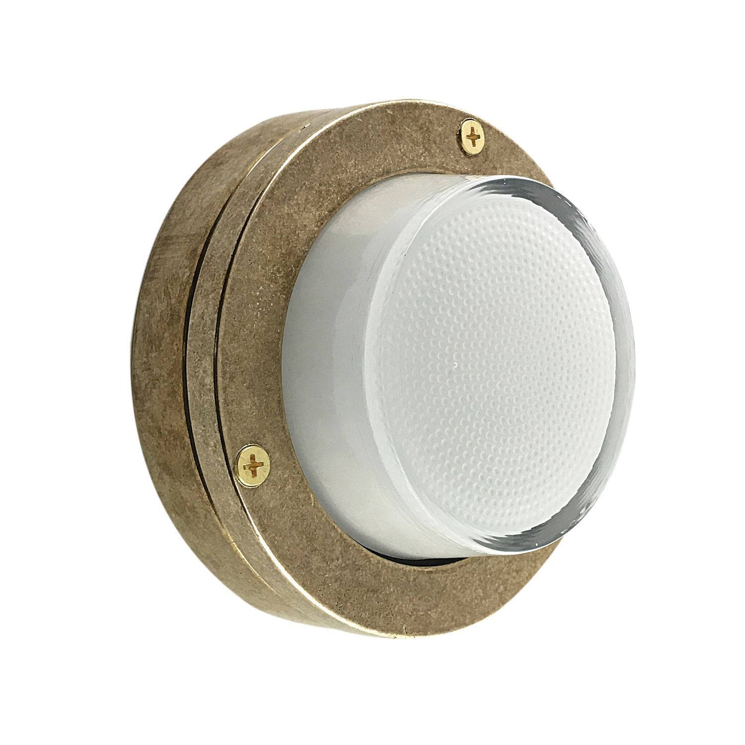 Petite lampe murale ronde Ø 14 cm laiton verre Outdoor Keller