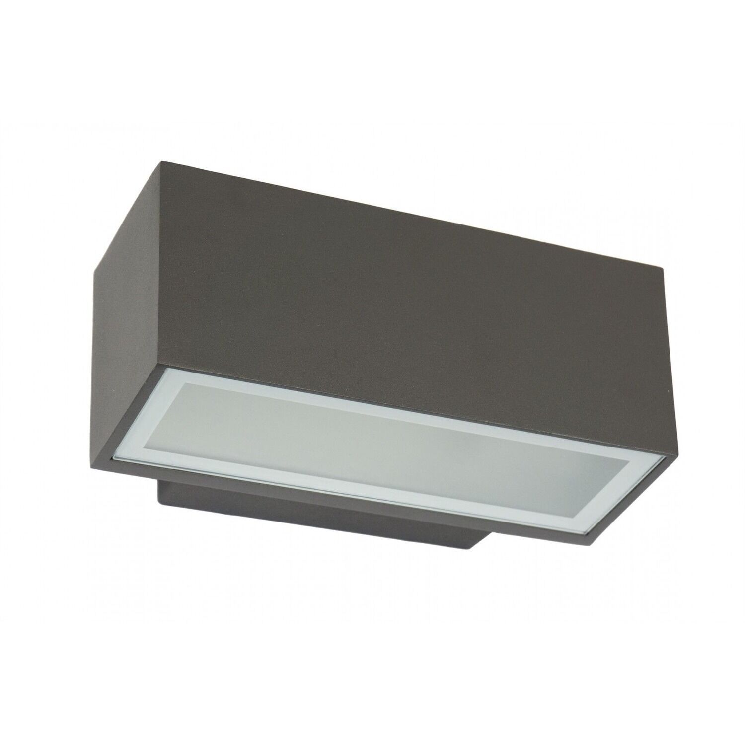 Wandleuchte, Außenlampe, LED-Leuchte, Grau, Flachwandlampe