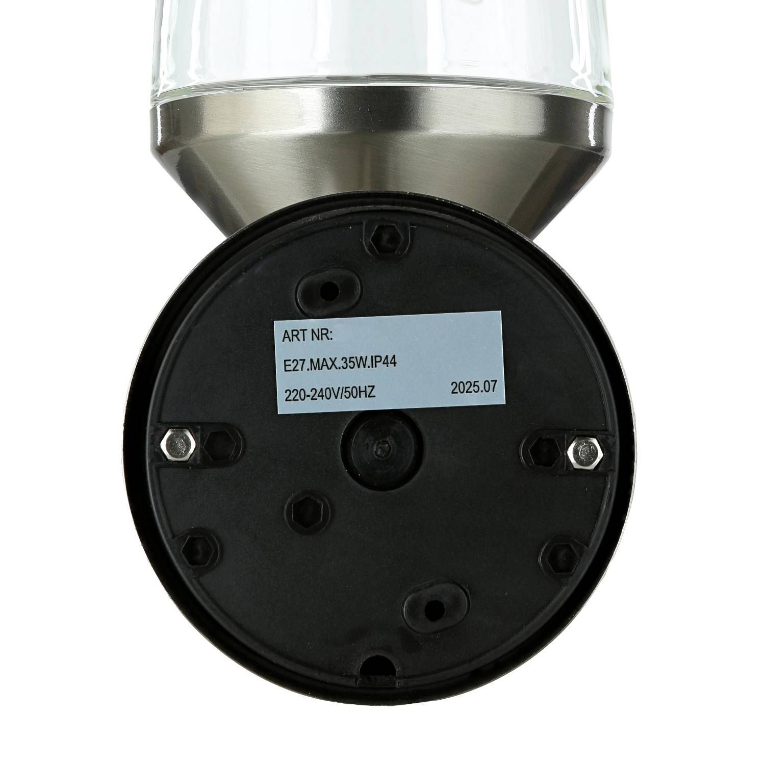 Wandlampe außen Edelstahl Glas E27 IP44 29 cm hoch Beleuchtung