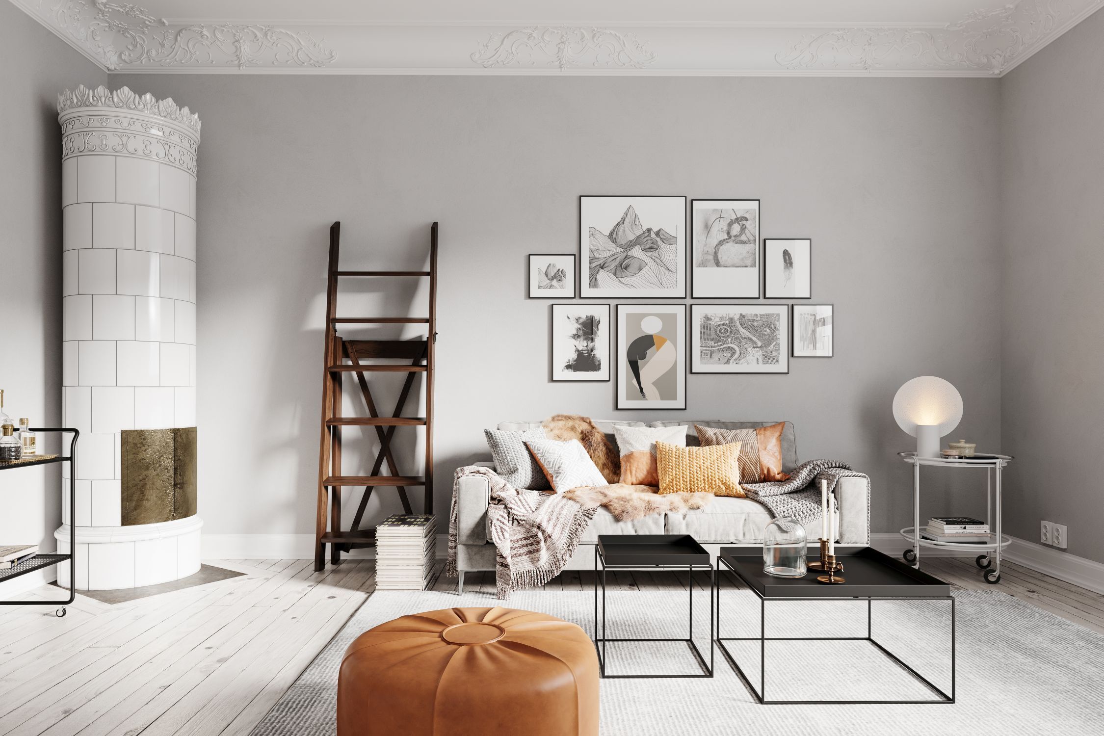 Lampe de table blanc 50 cm de haut décoratif métal E27 Dekoration für Zuhause, Mobiliar, Wohnzimmer, Zimmer, Band