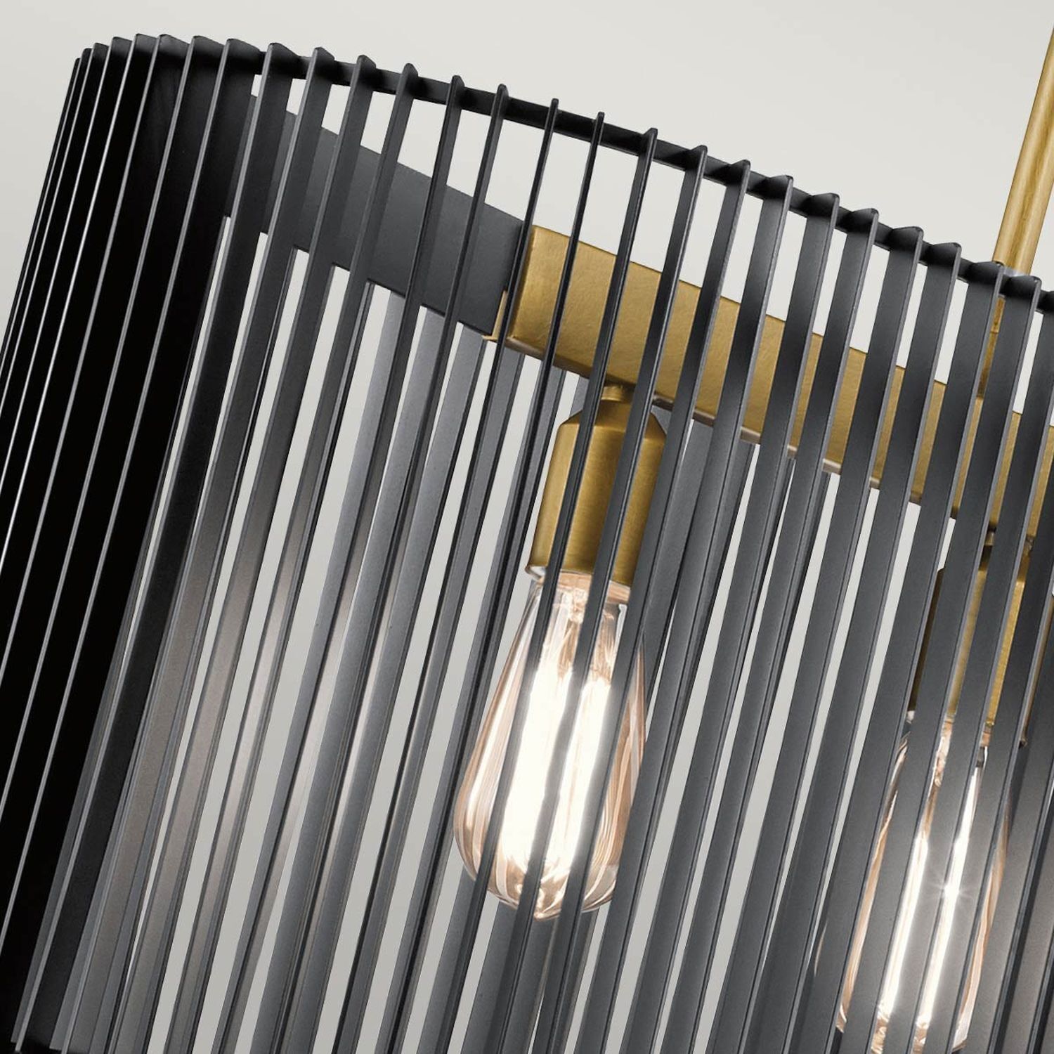 Suspension noir laiton L : 101,6 cm 5x E27 métal