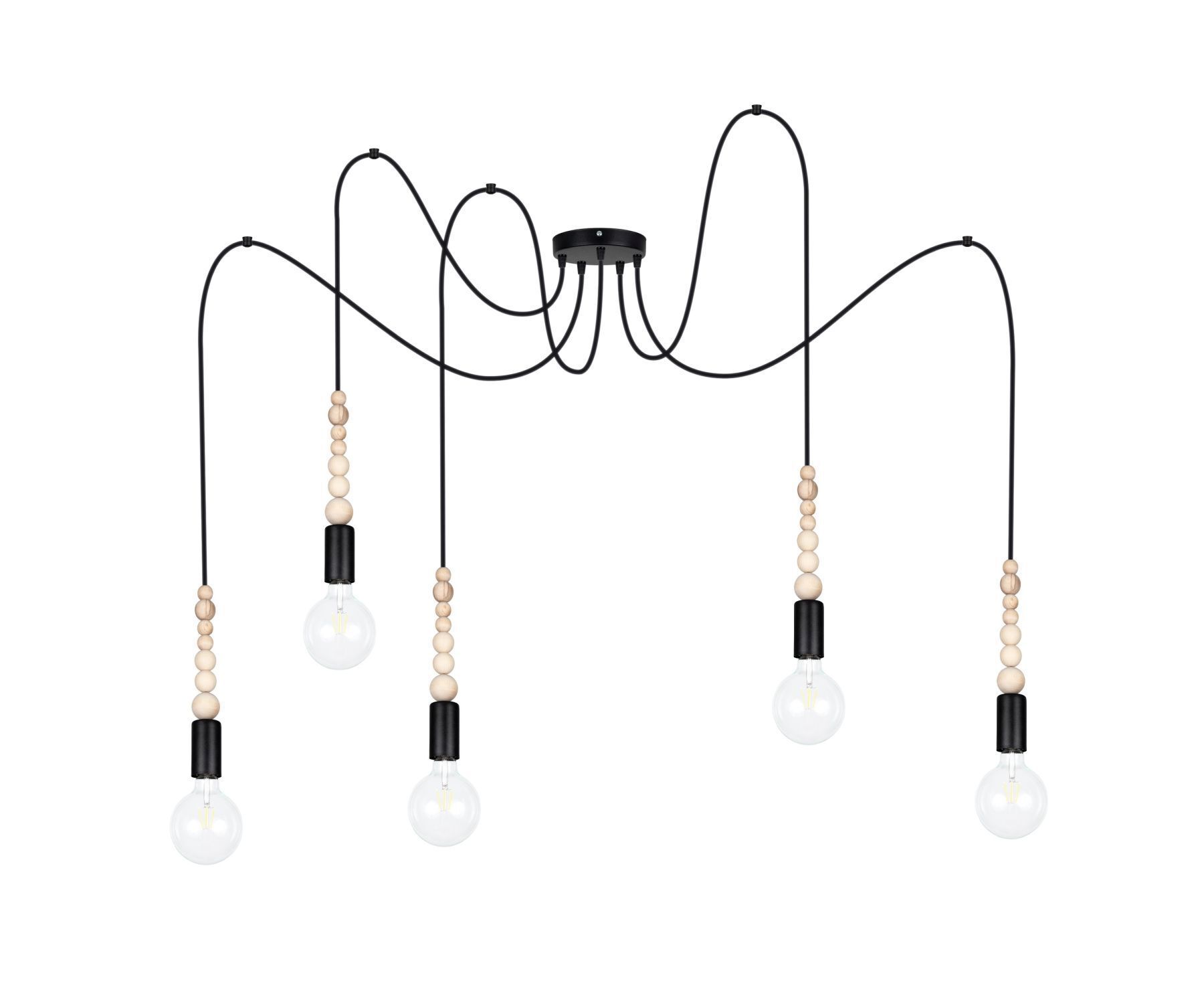 hängelampe, pendelleuchte, holzperlen, bead, lichtquelle