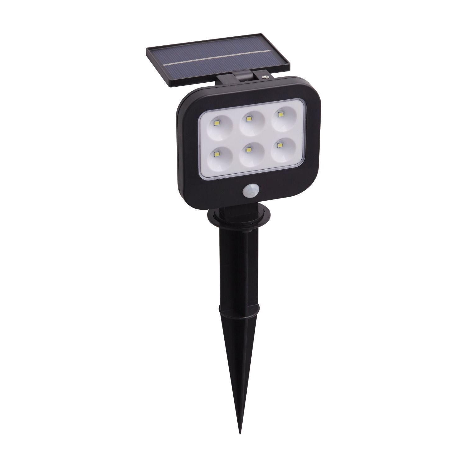 LED Gartenleuchte Erdspieß Solar IP44 verstellbar Schwarz