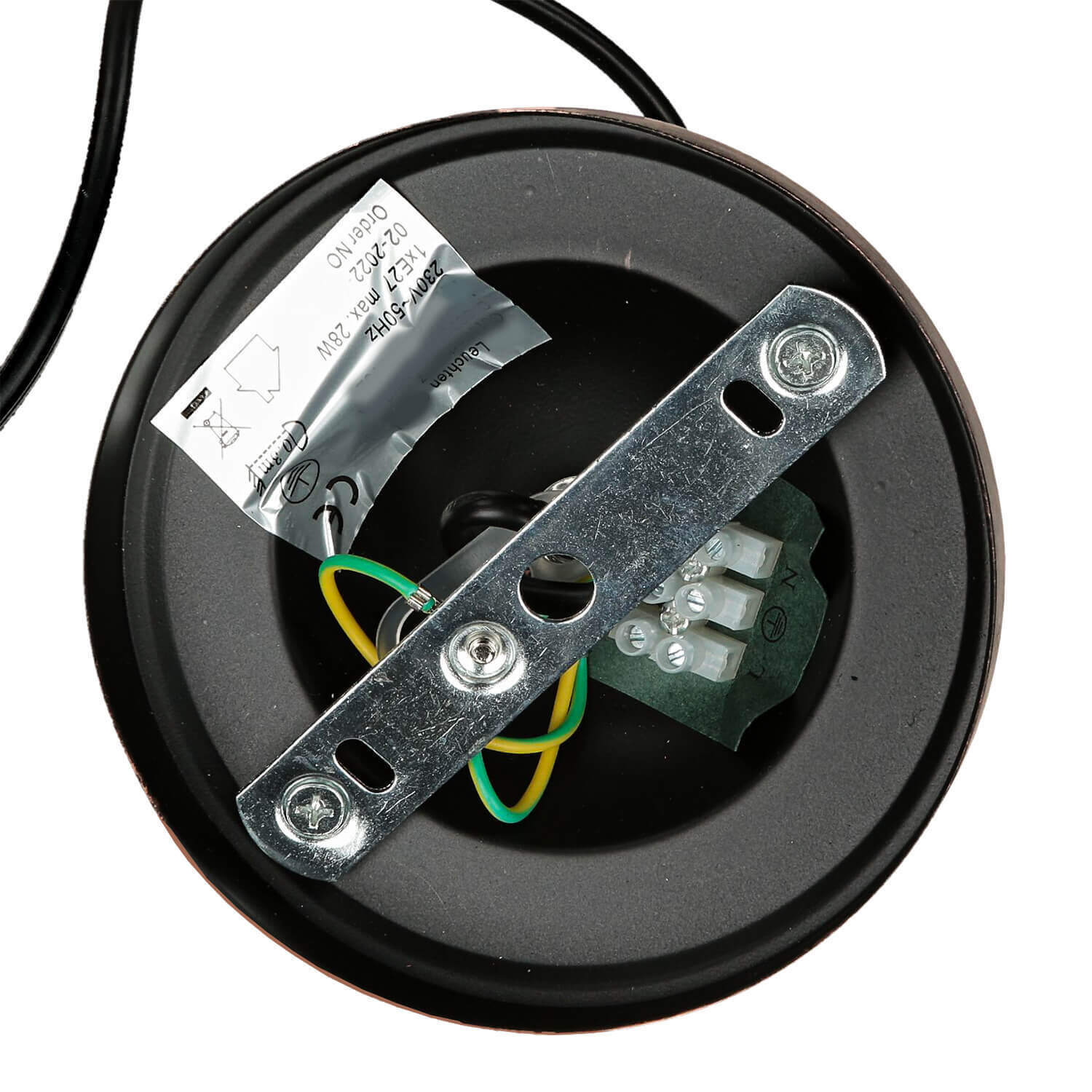 Moderne Pendelleuchte FISHERMAN in Kupfer Antik Elektronik