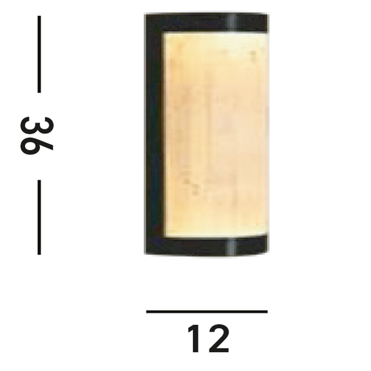 LED Wandleuchte Harz Metall Schwarz Marmor IP44 B:12 cm