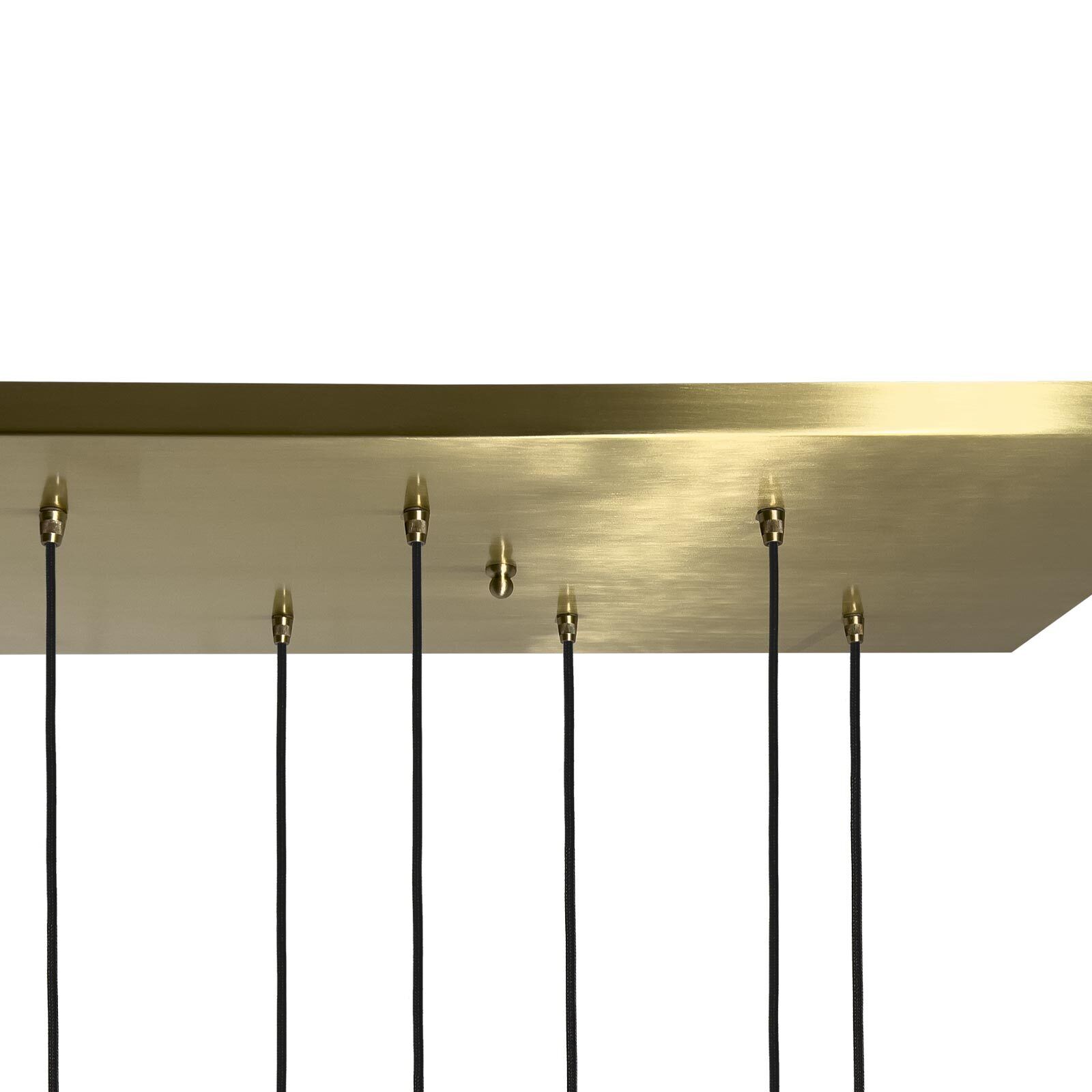 Hängeleuchte Messing massiv B: 80 cm in Bronze hell 6x E27