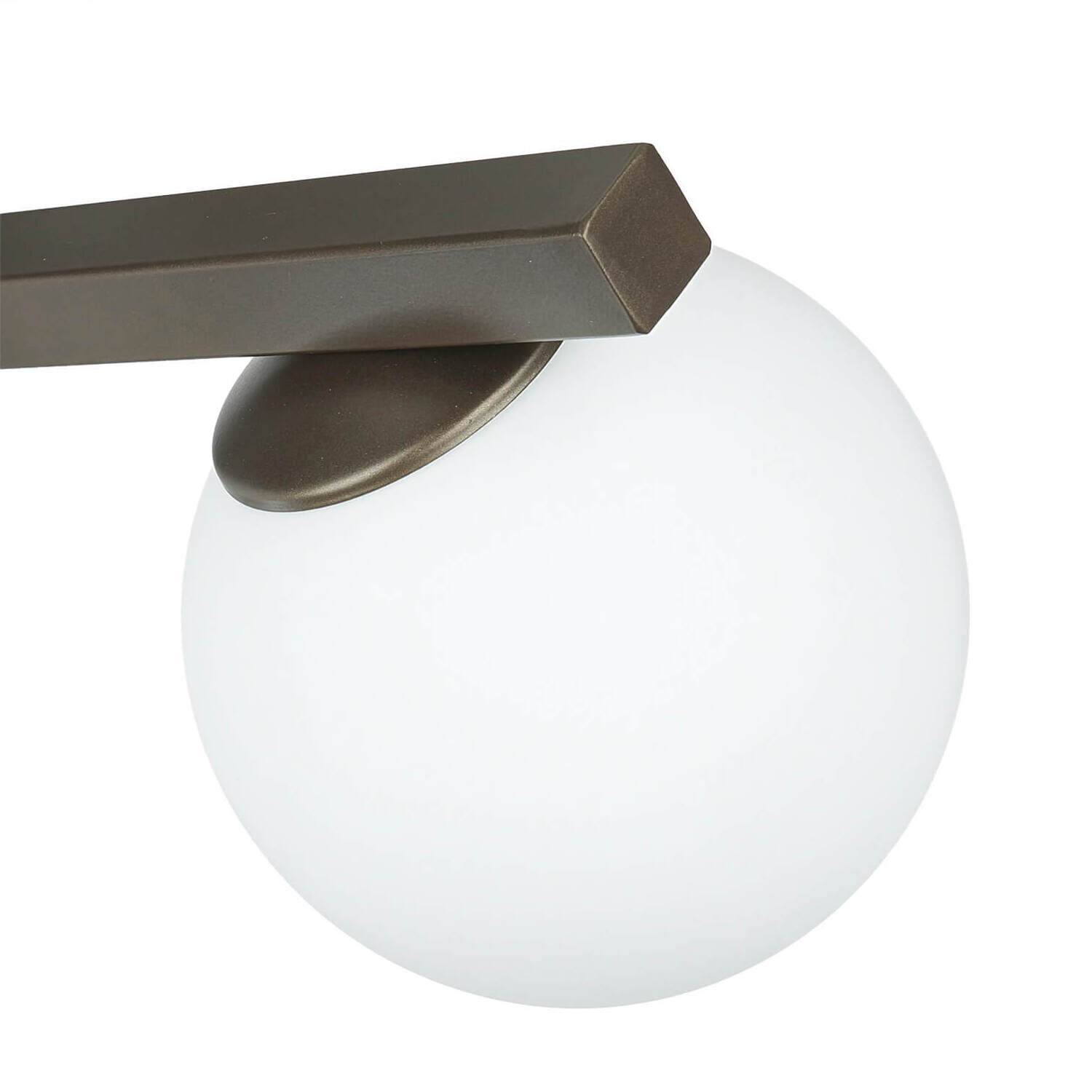 Deckenlampe Glas satiniert L:70 cm in Titanium Gold Lampe, Kugel