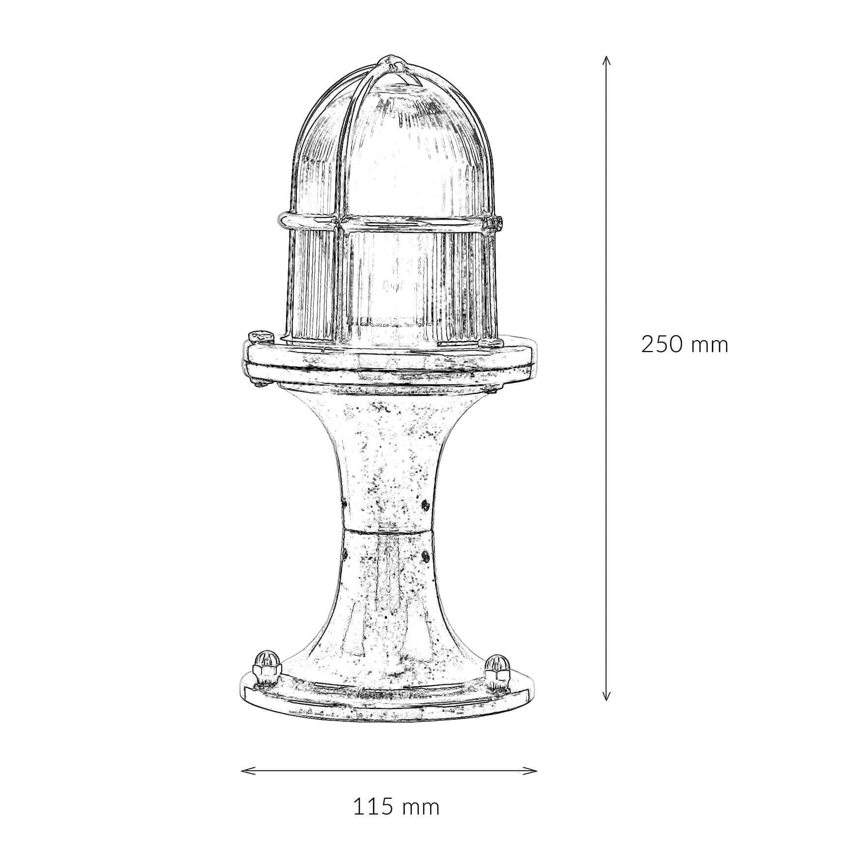 Lampe de socle extérieure laiton H:25cm Chemin de terrasse