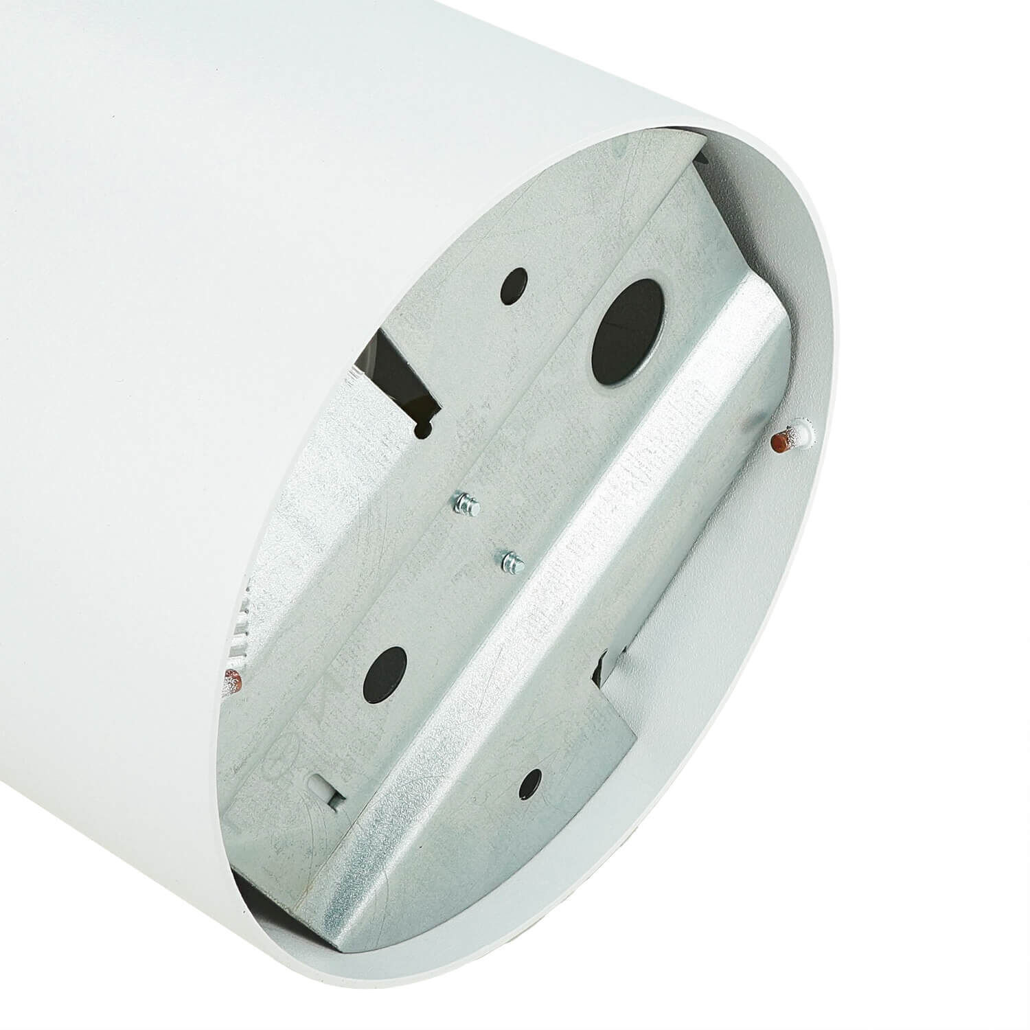 Weißer Deckenspot Metall akzentuiert Ø12,7cm GU10 Aluminium, Briefkasten