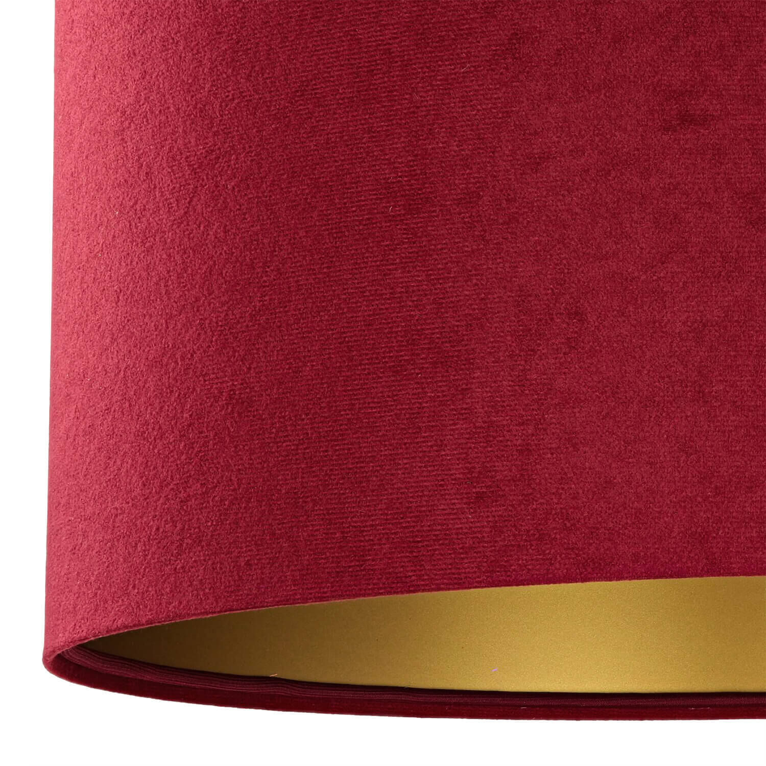 Lampe à suspension Rouge Or Rétro Ø50cm Table à manger Tissu