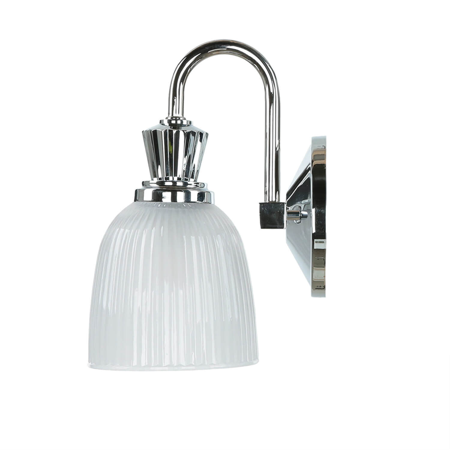 Stilvolle Badleuchte mit LED IP44 Riffelglas COSTILLA Leuchte