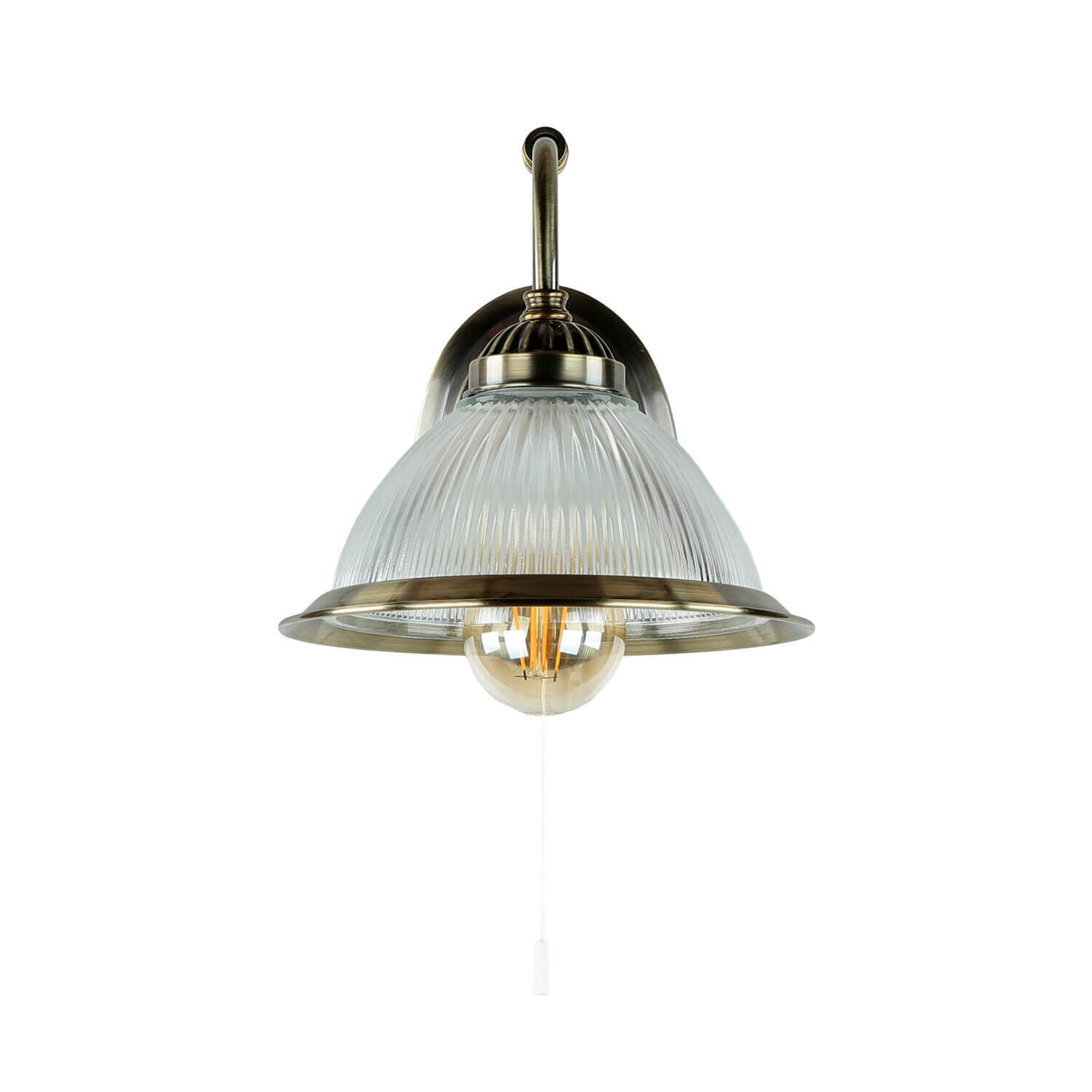 Jugendstil Wandlampe mit Glasschirm Antik Leuchte, Lampe