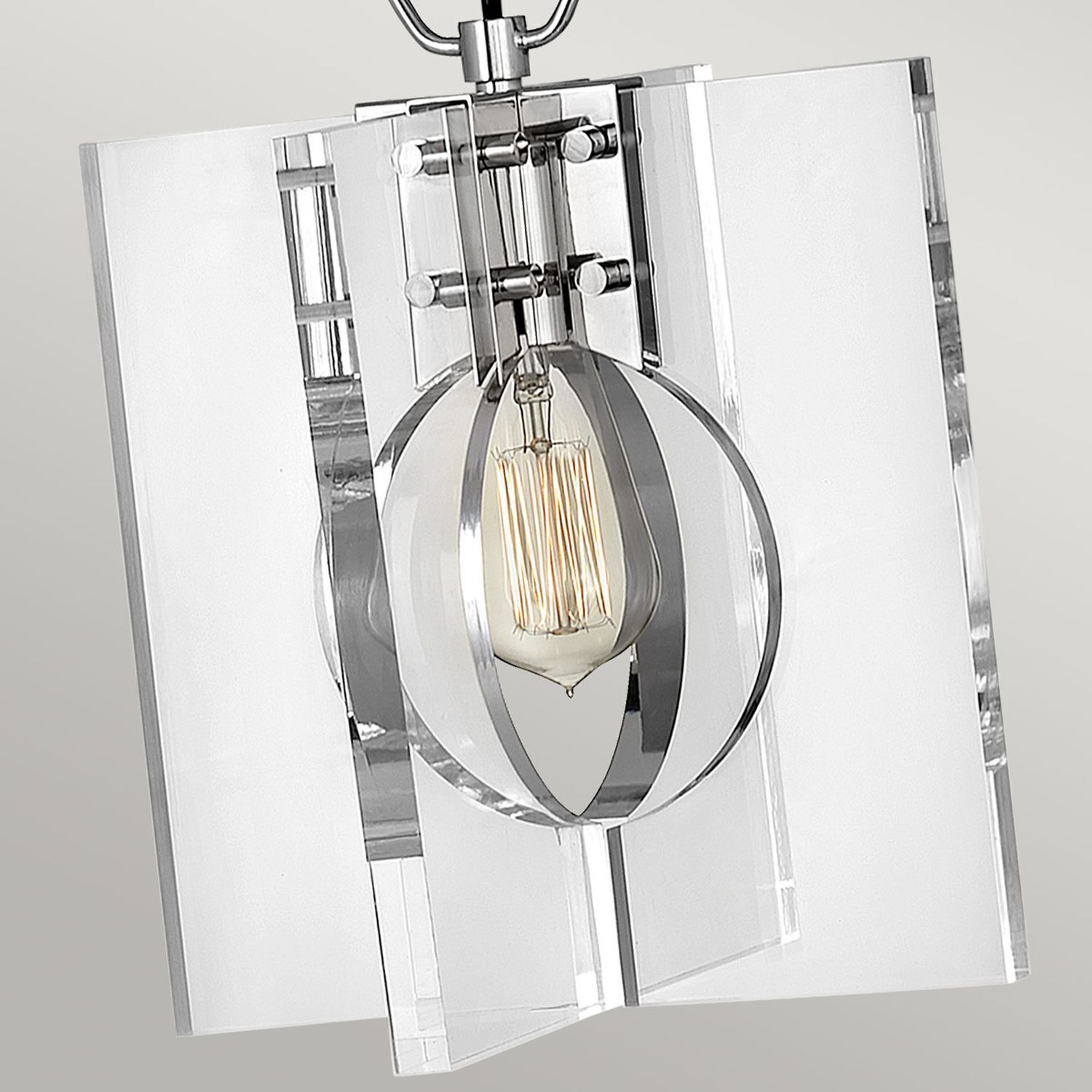 Lampe à suspendre carrée 26 cm de large H : max. 151,3 cm E27