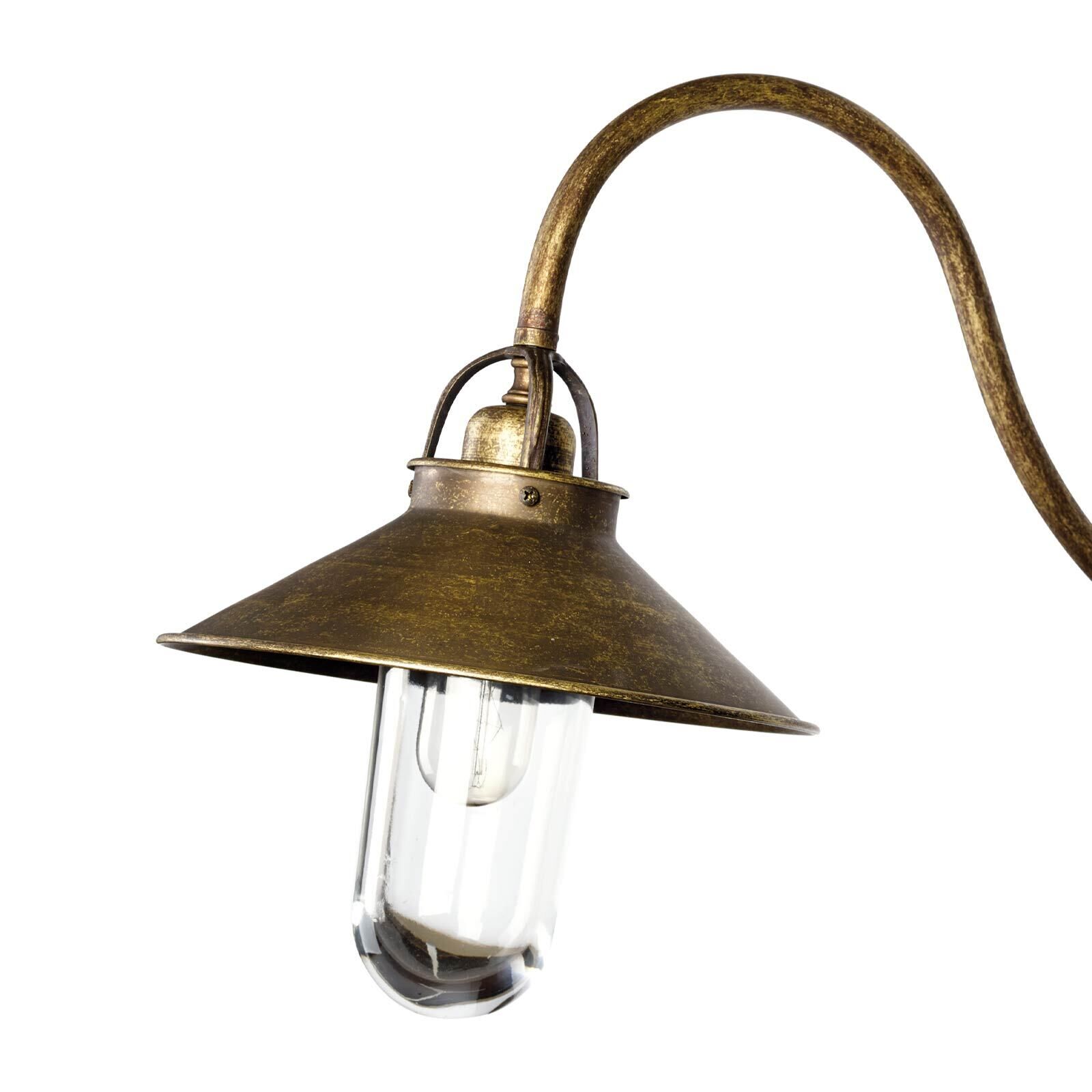 Außenleuchte Wand IP44 E27 in Bronze Antik matt Echt-Messing Lampe, Lampenschirm, Leuchte