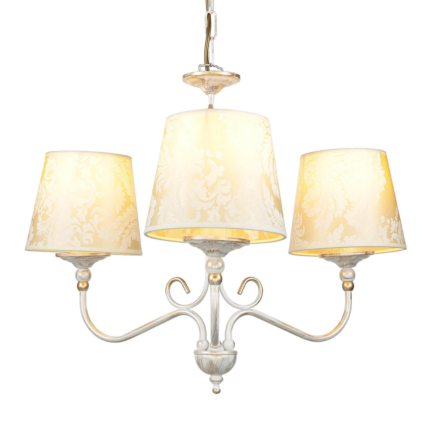 Lustre GANARA en or shabby motif baroque Lampe, Kronleuchter, Leuchte