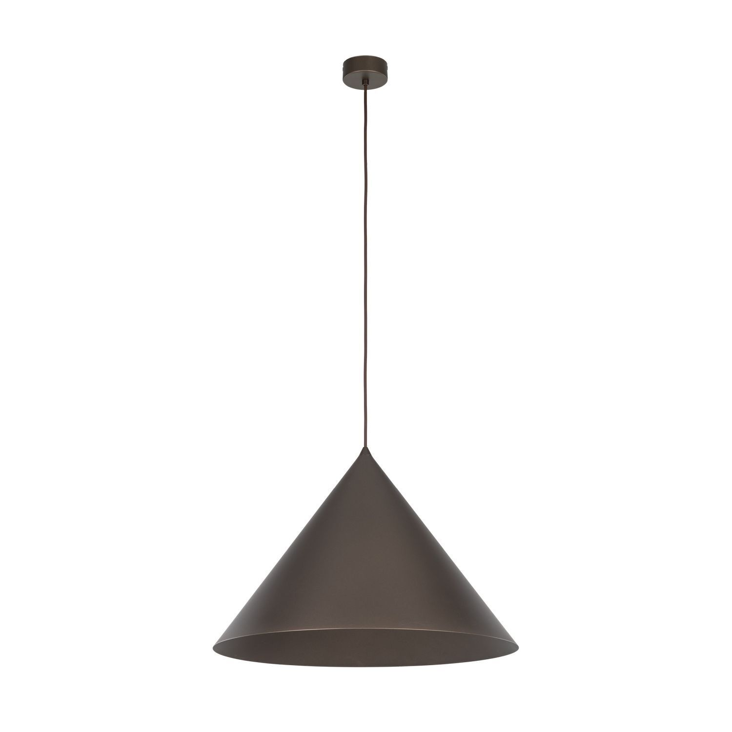 Pendelleuchte Metall Ø 50 cm rund H: max 170 cm Braun E27