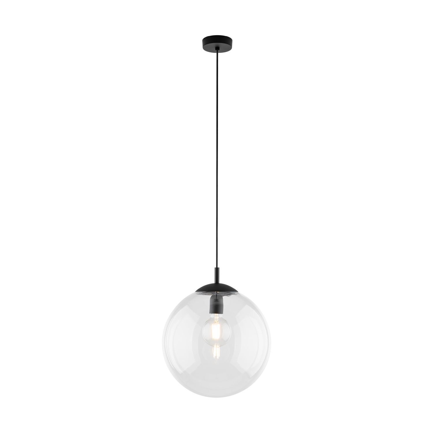 Lampe à suspendre en verre ronde Ø 35 cm H : max. 175 cm E27 Boule Abat-jour