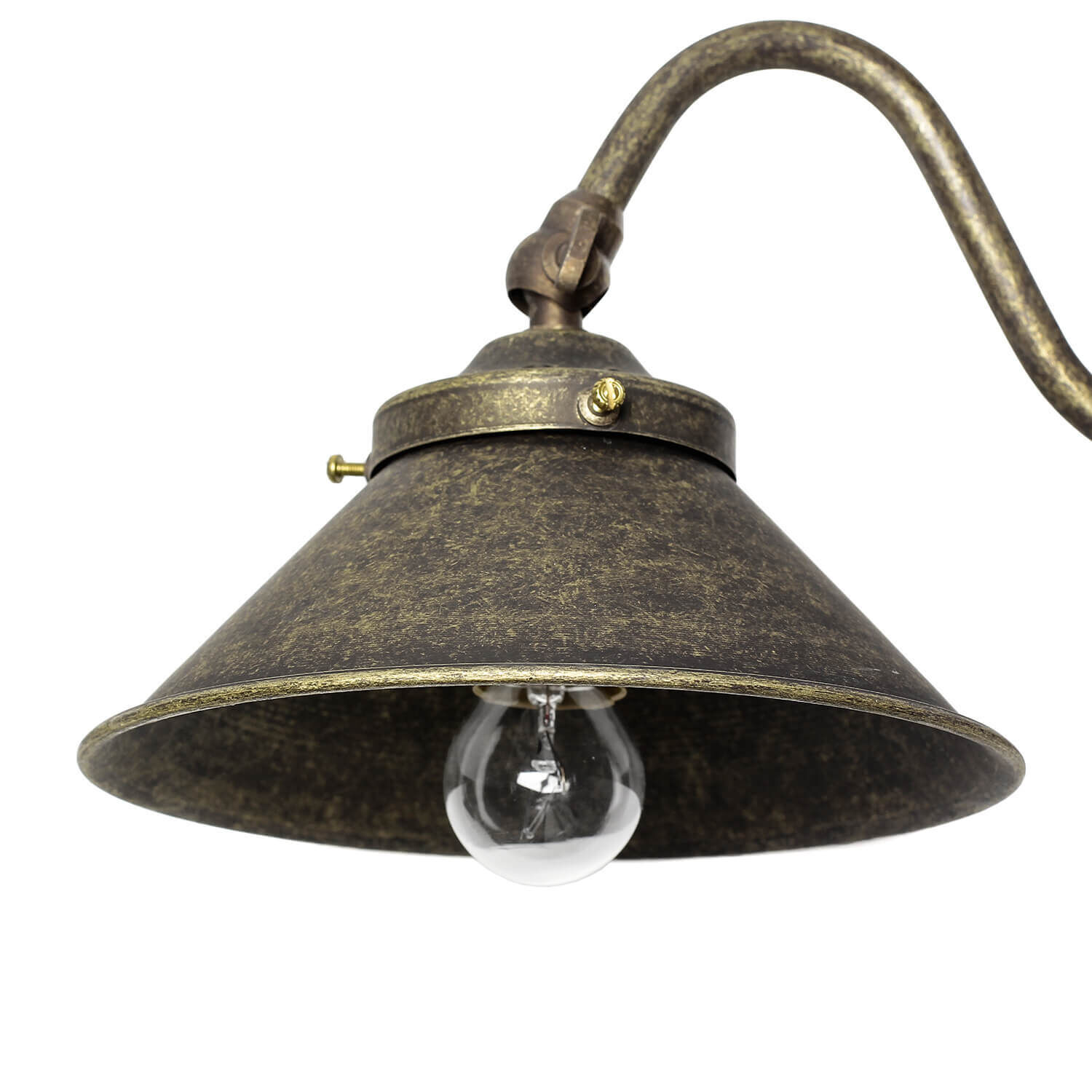 Applique en laiton en bronze antique Lampe, Bronze, Lampenschirm